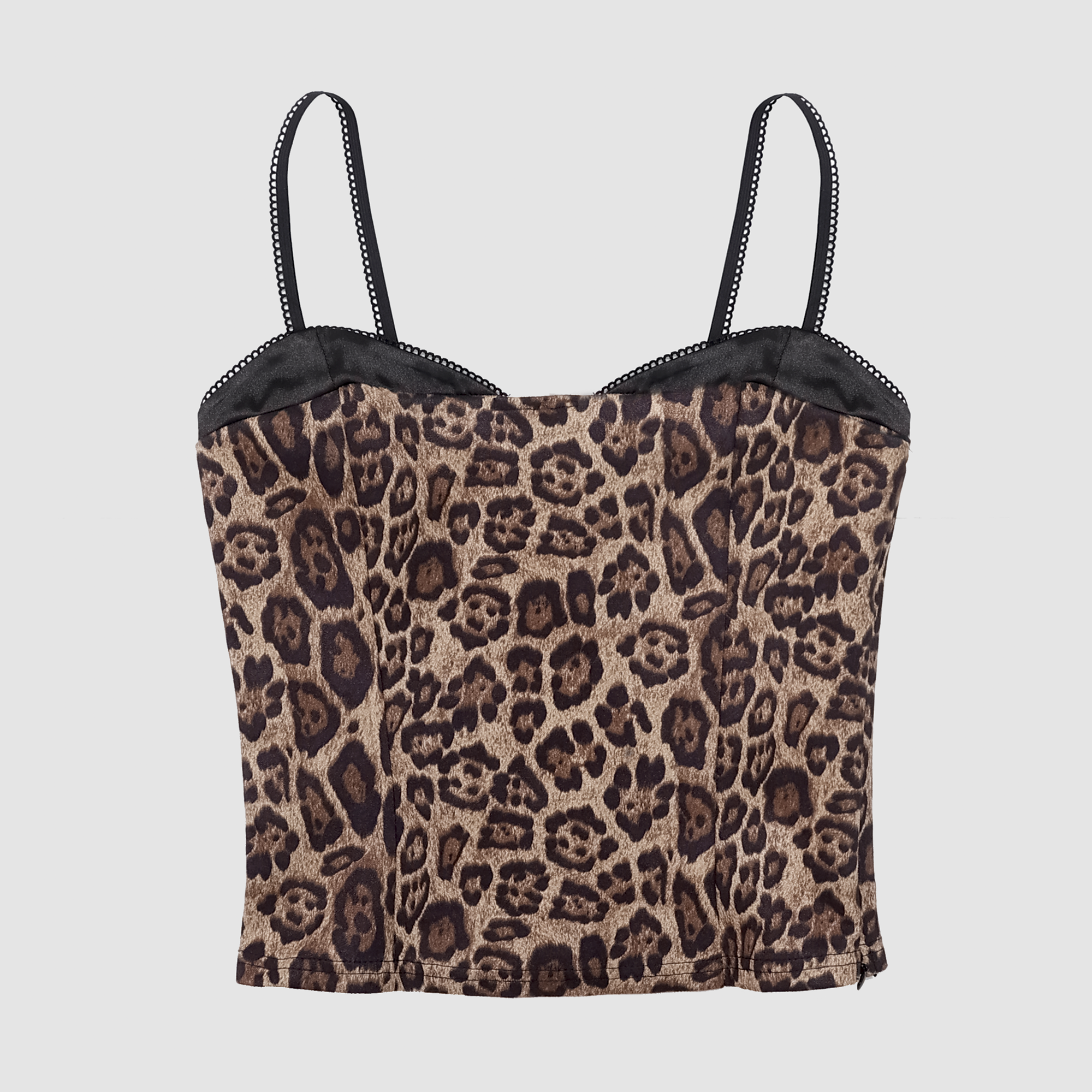 Natalia Velvet Leopard Contrast Tank