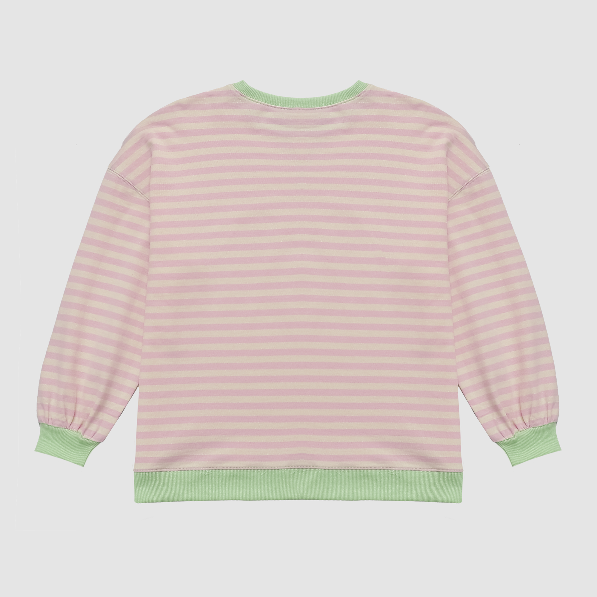 Nyla Striped Sweatshirt in Pink Stripe