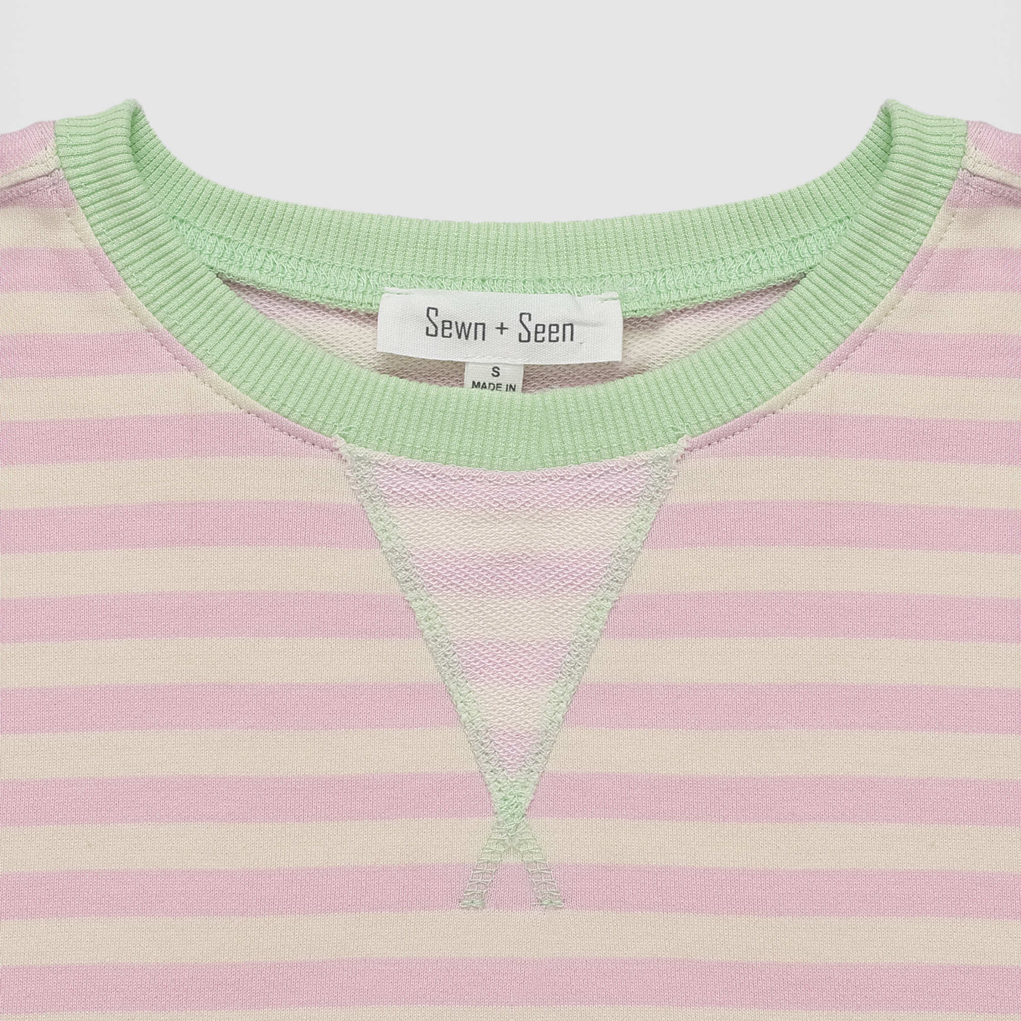 Nyla Striped Sweatshirt in Pink Stripe