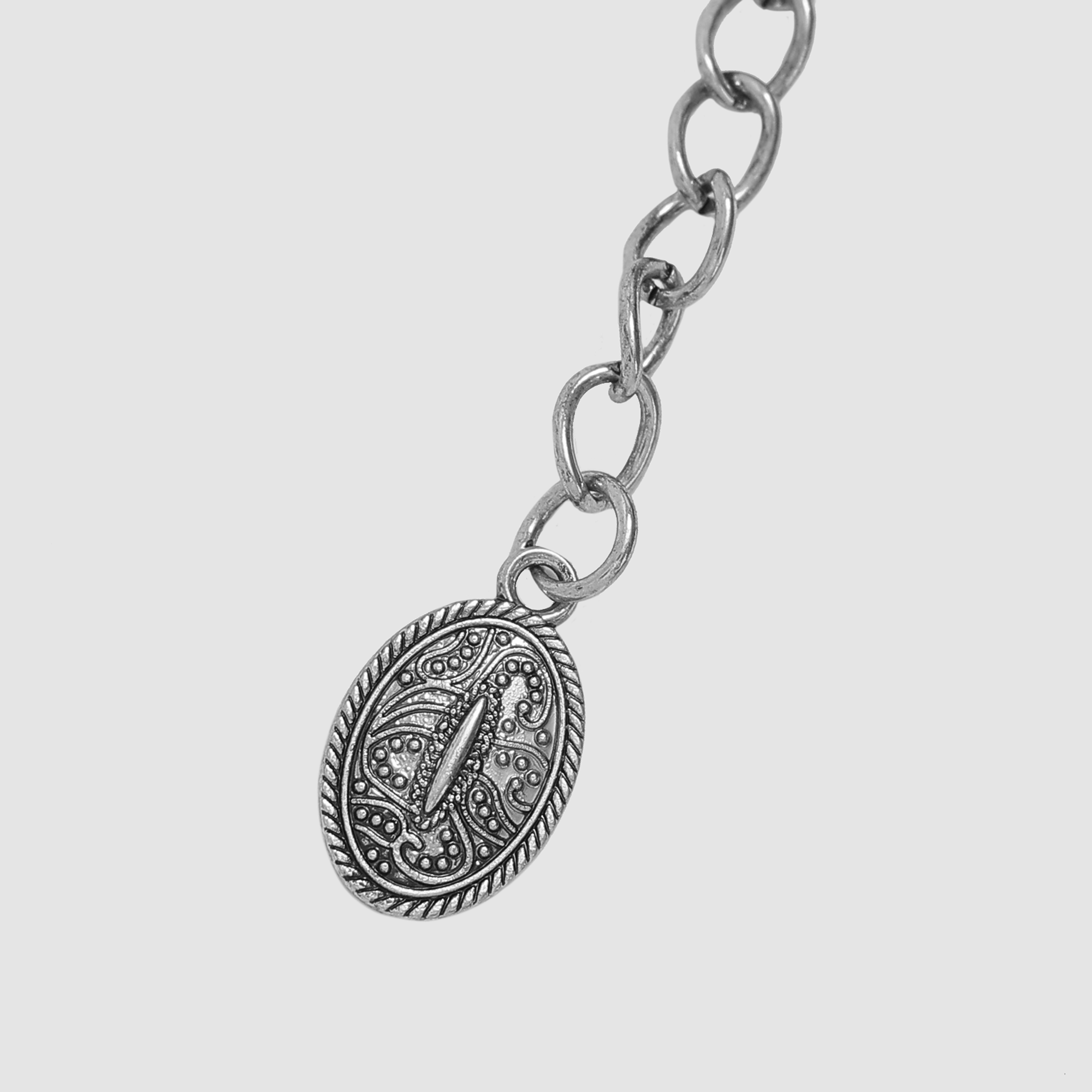 Oval Chain Belt in Silver