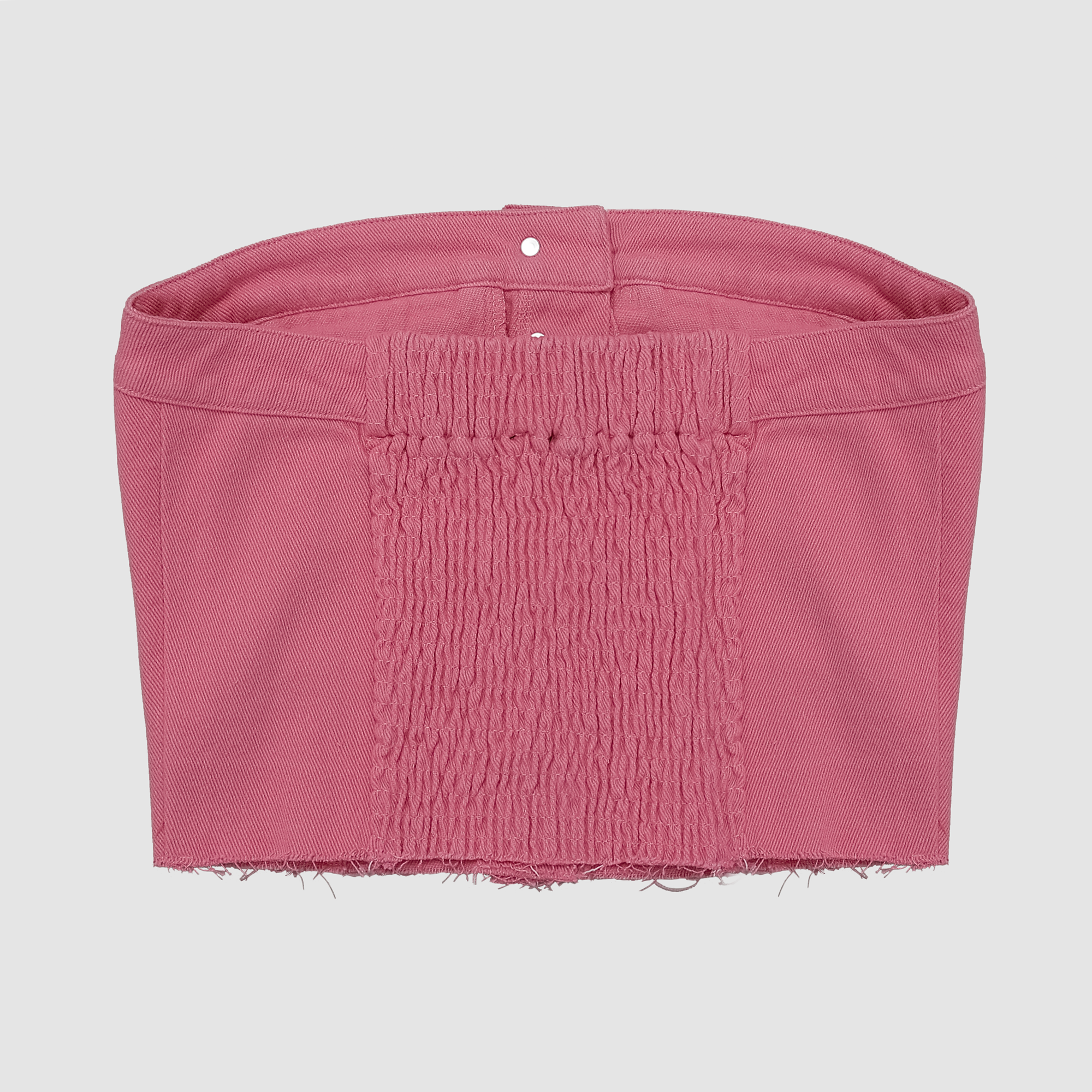 Petra Denim Tube Top in Pink