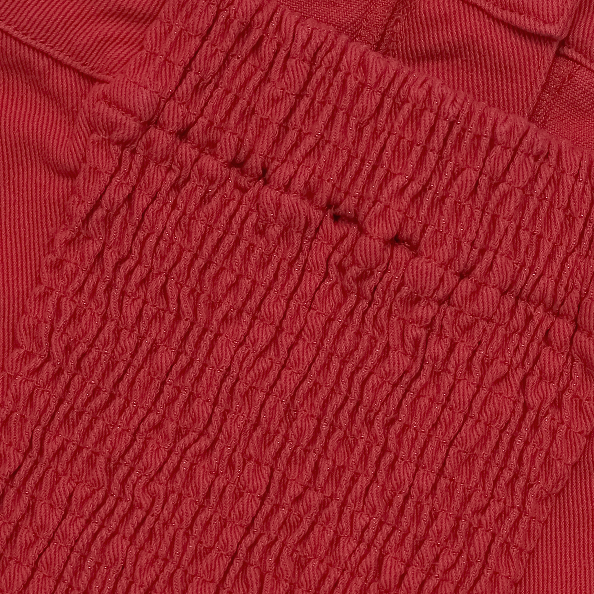 Petra Denim Tube Top in Red