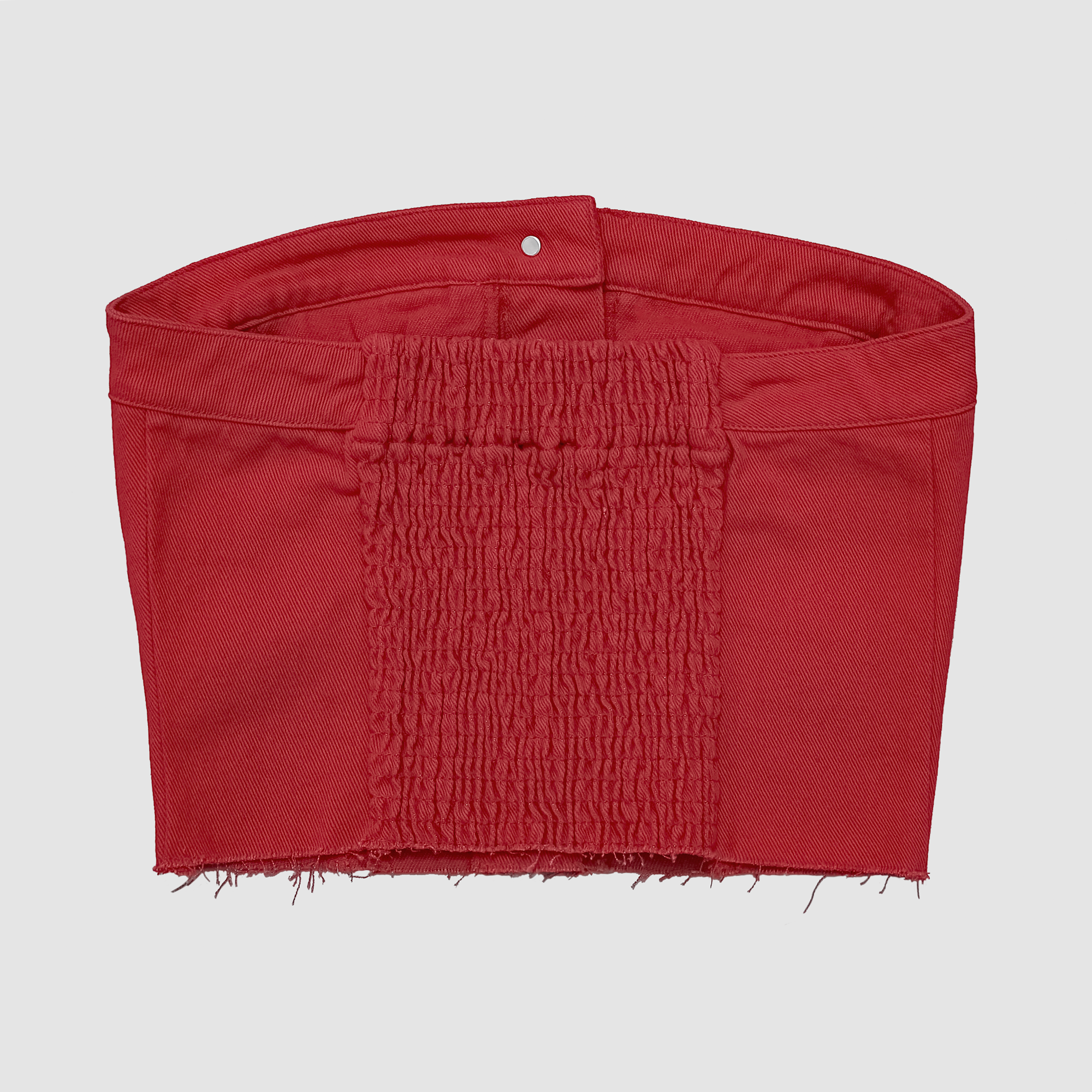 Petra Denim Tube Top in Red