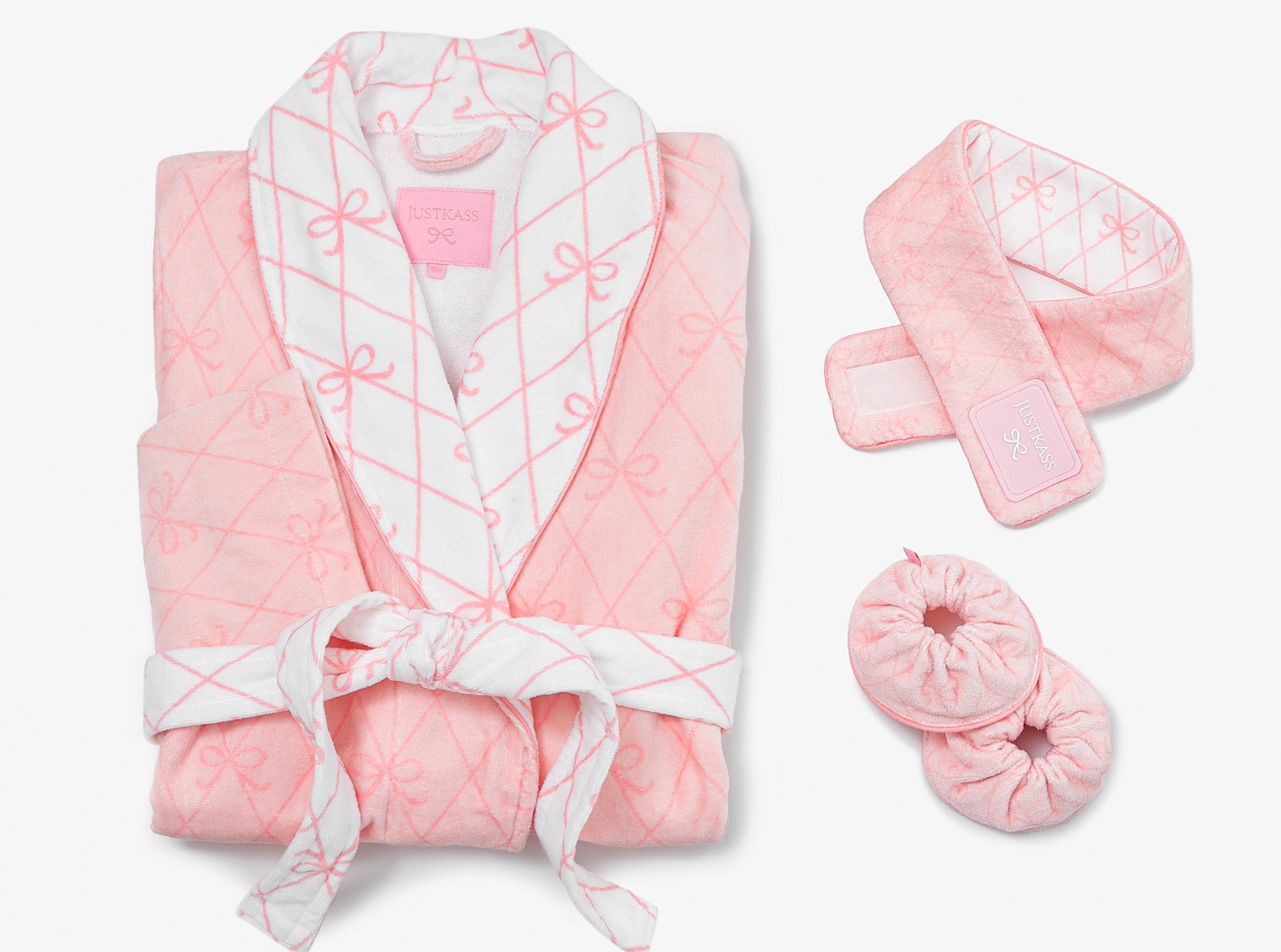 JustKass Bow Robe in Pink