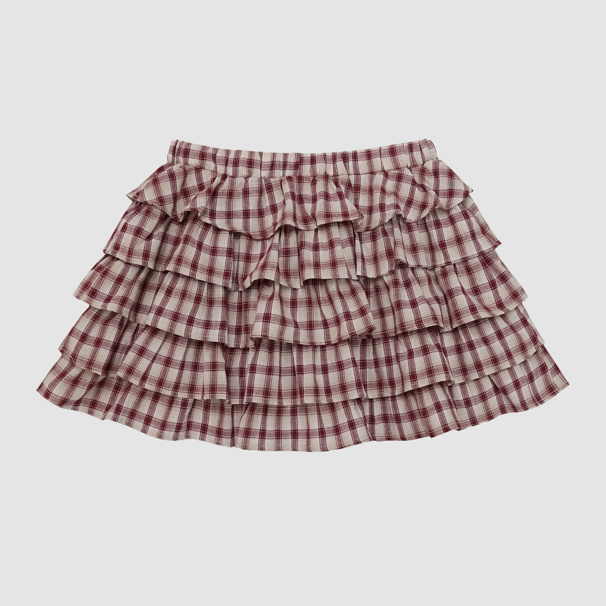 Ruthie Tiered Plaid Skirt