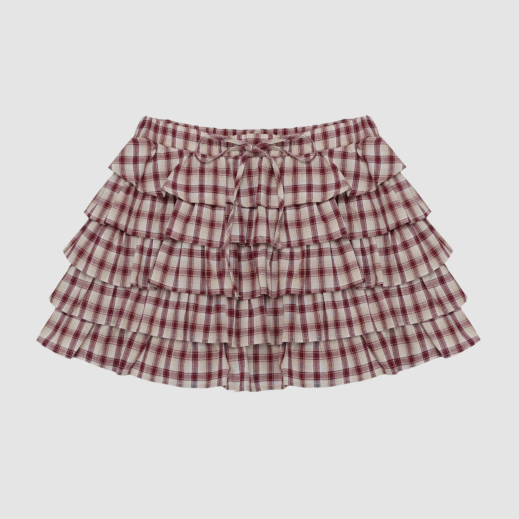 Ruthie Tiered Plaid Skirt