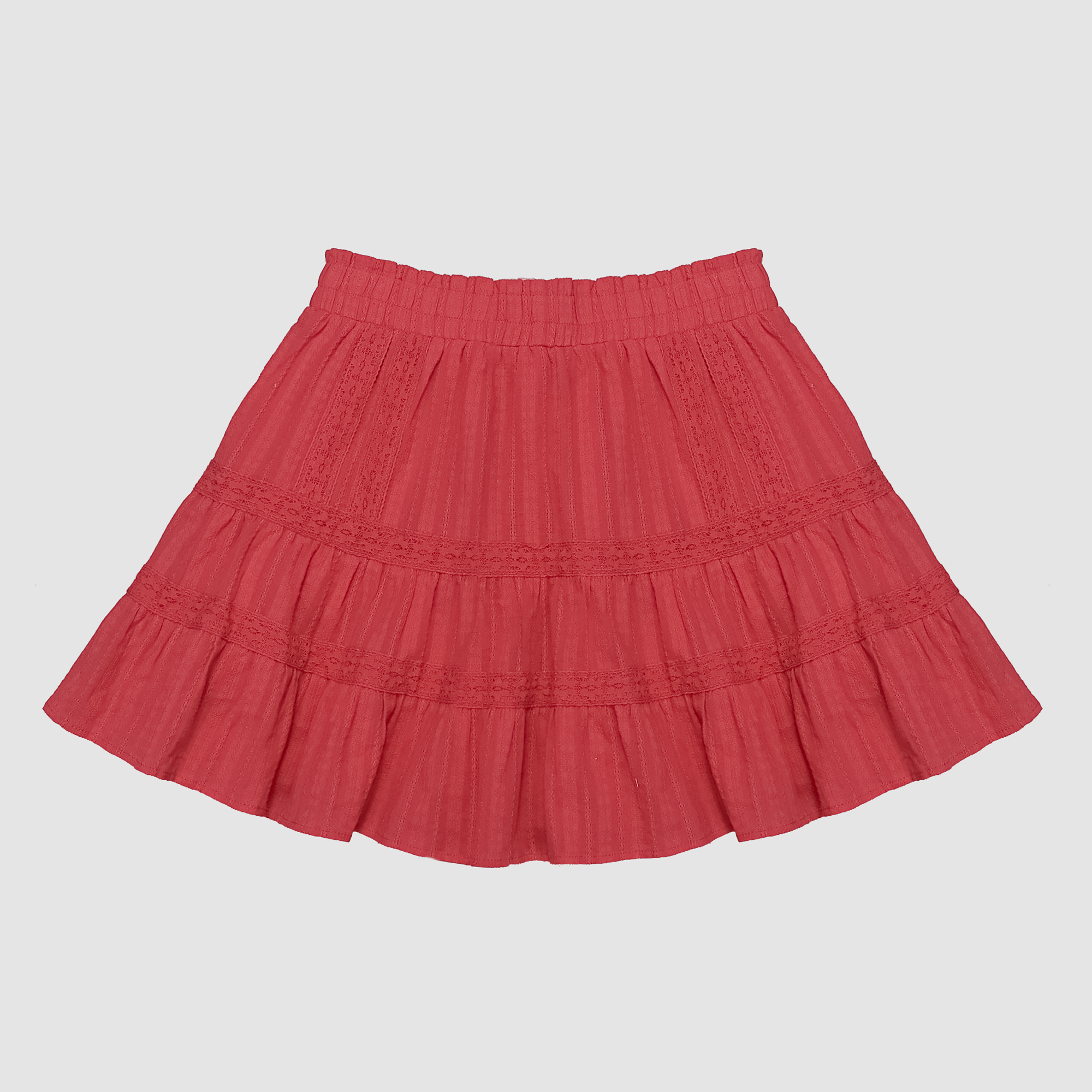 Aria Tiered Lace Trim Ribbon Skirt