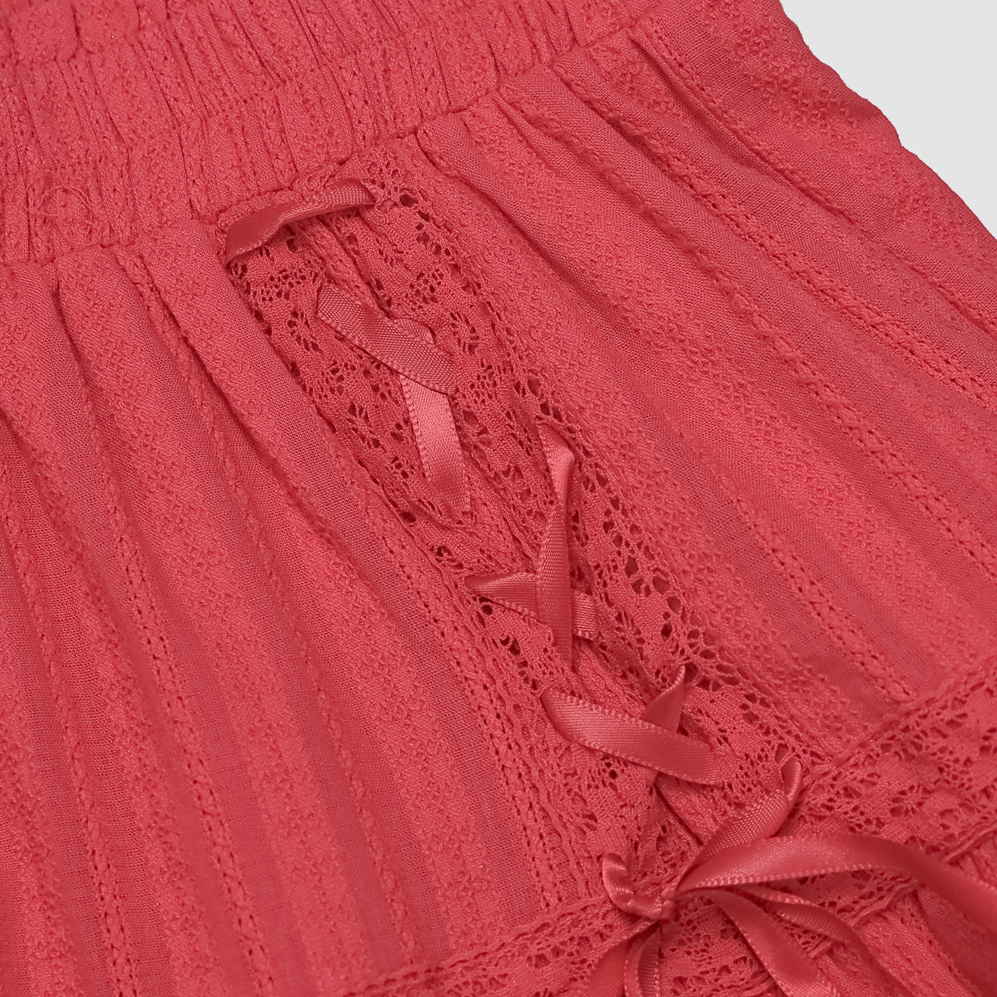 Aria Tiered Lace Trim Ribbon Skirt