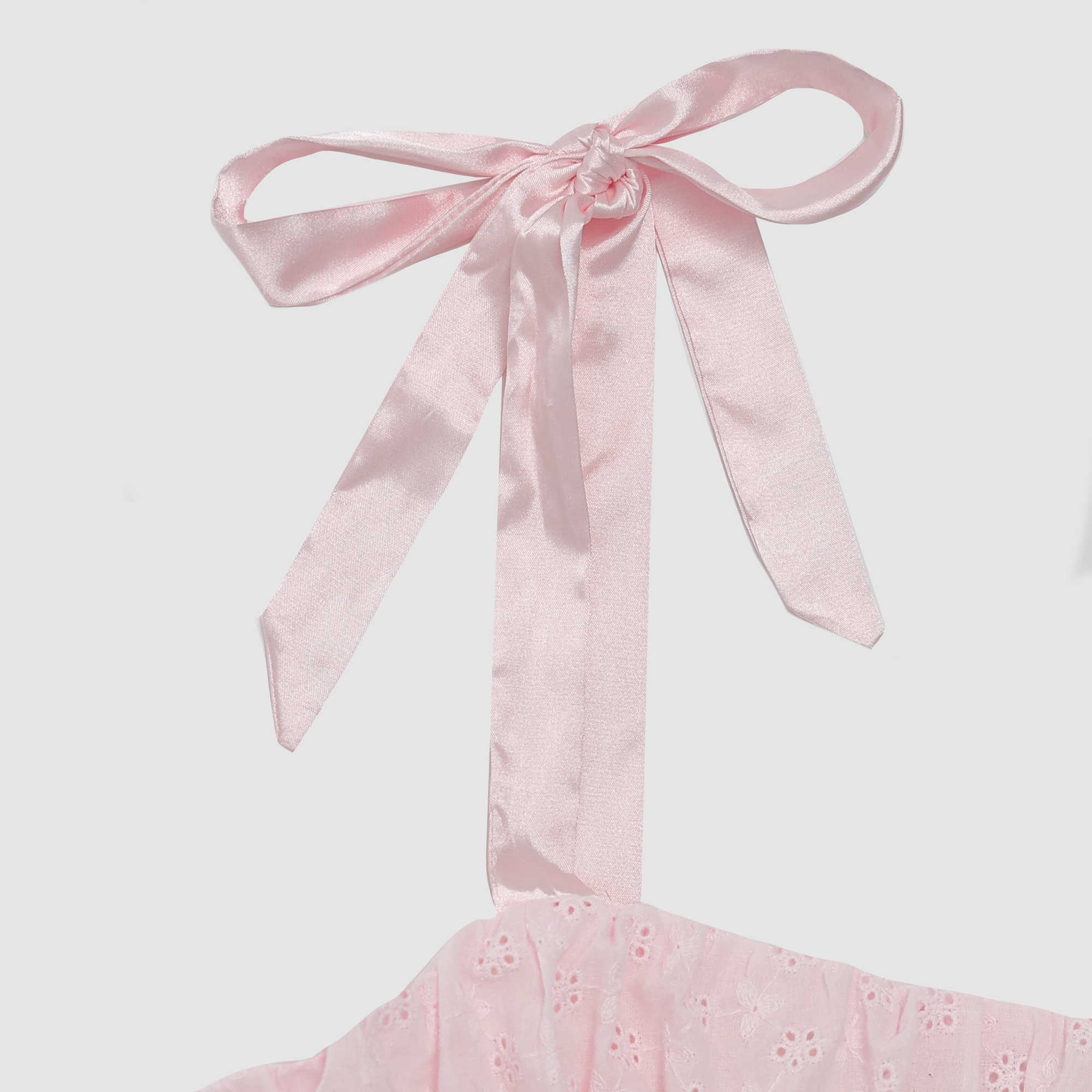 Skye Smocked Eyelet Top in Pink