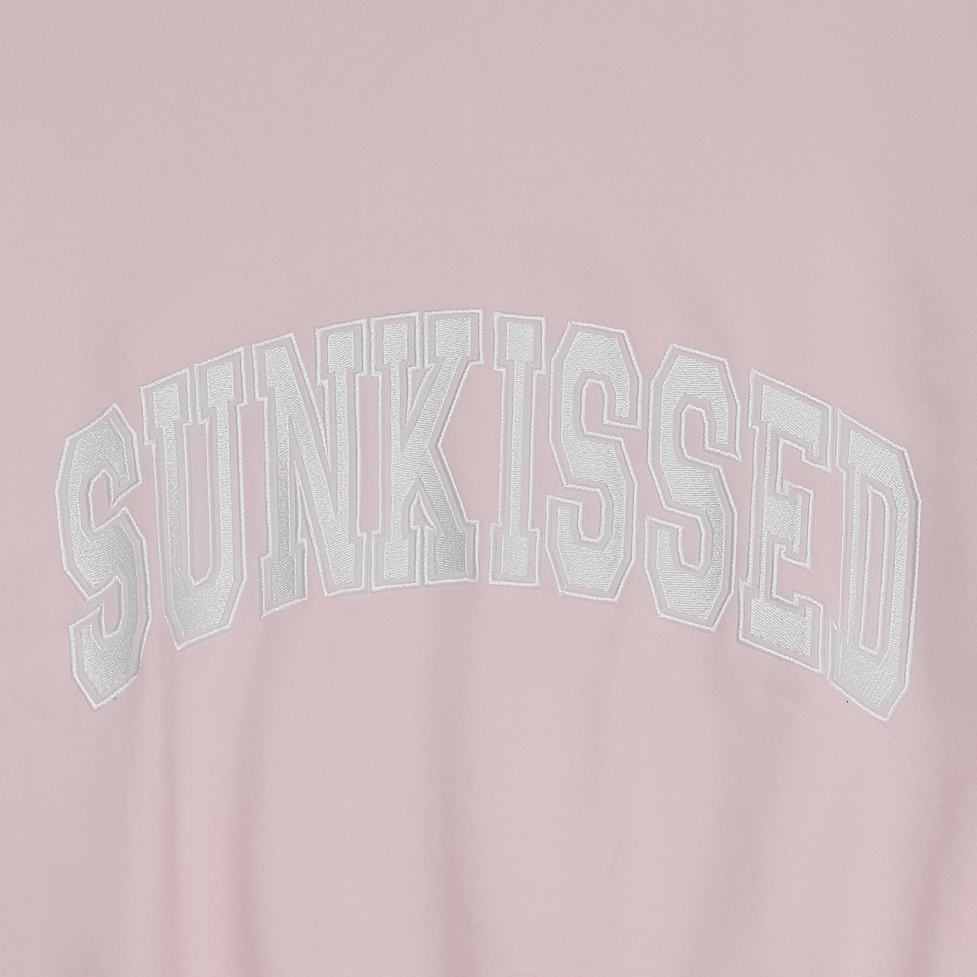 Sunkissed Embroidered Crewneck in Light Pink