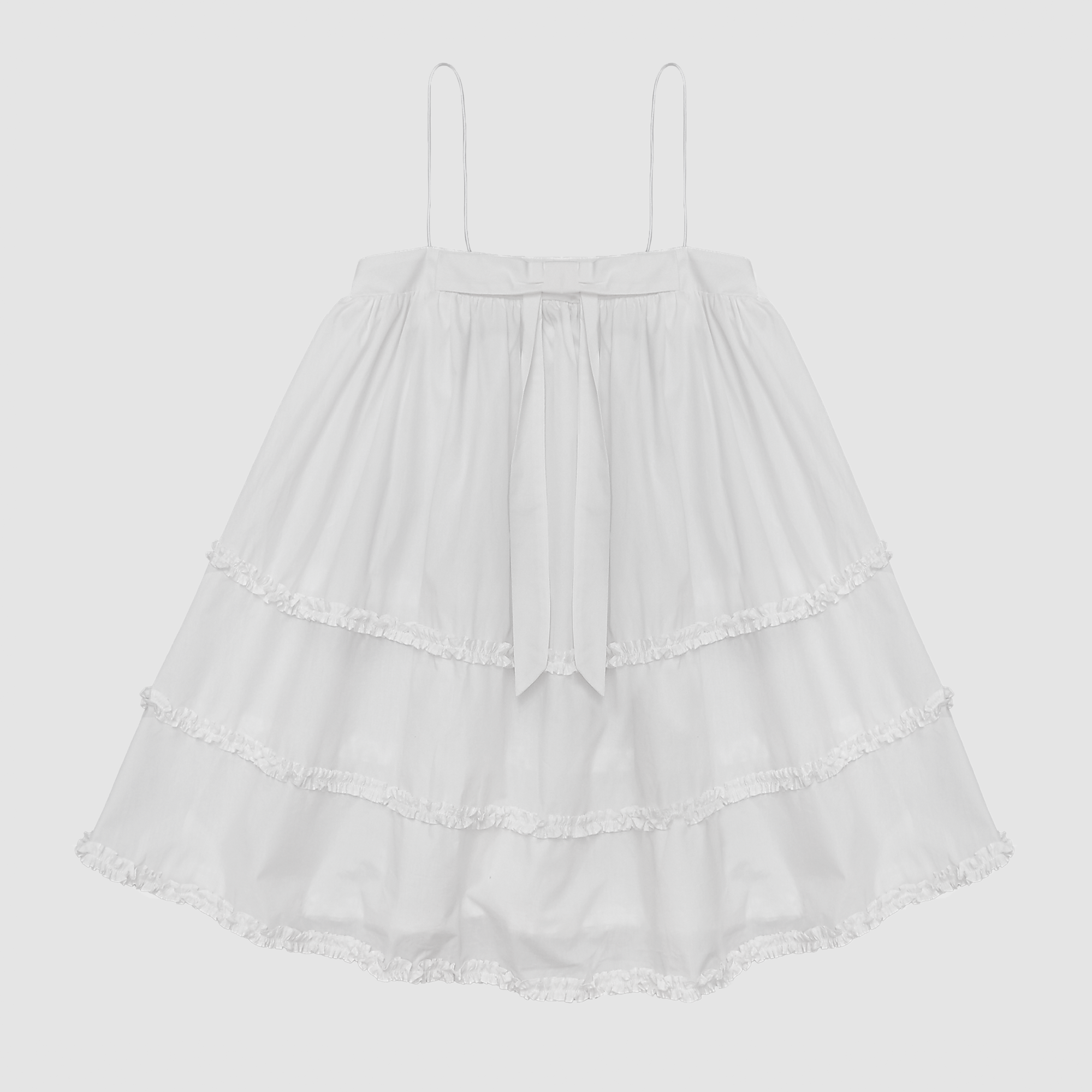 Sylvie Ruffle Babydoll Dress White / L