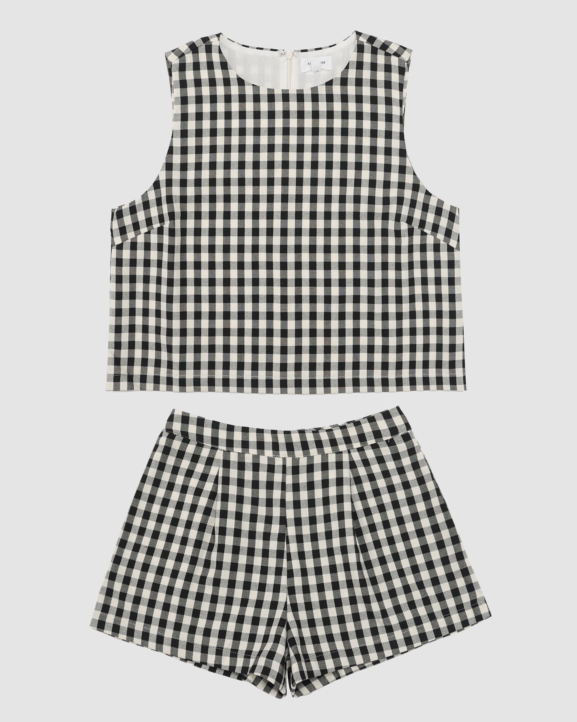 Taylee Gingham Tank in Black