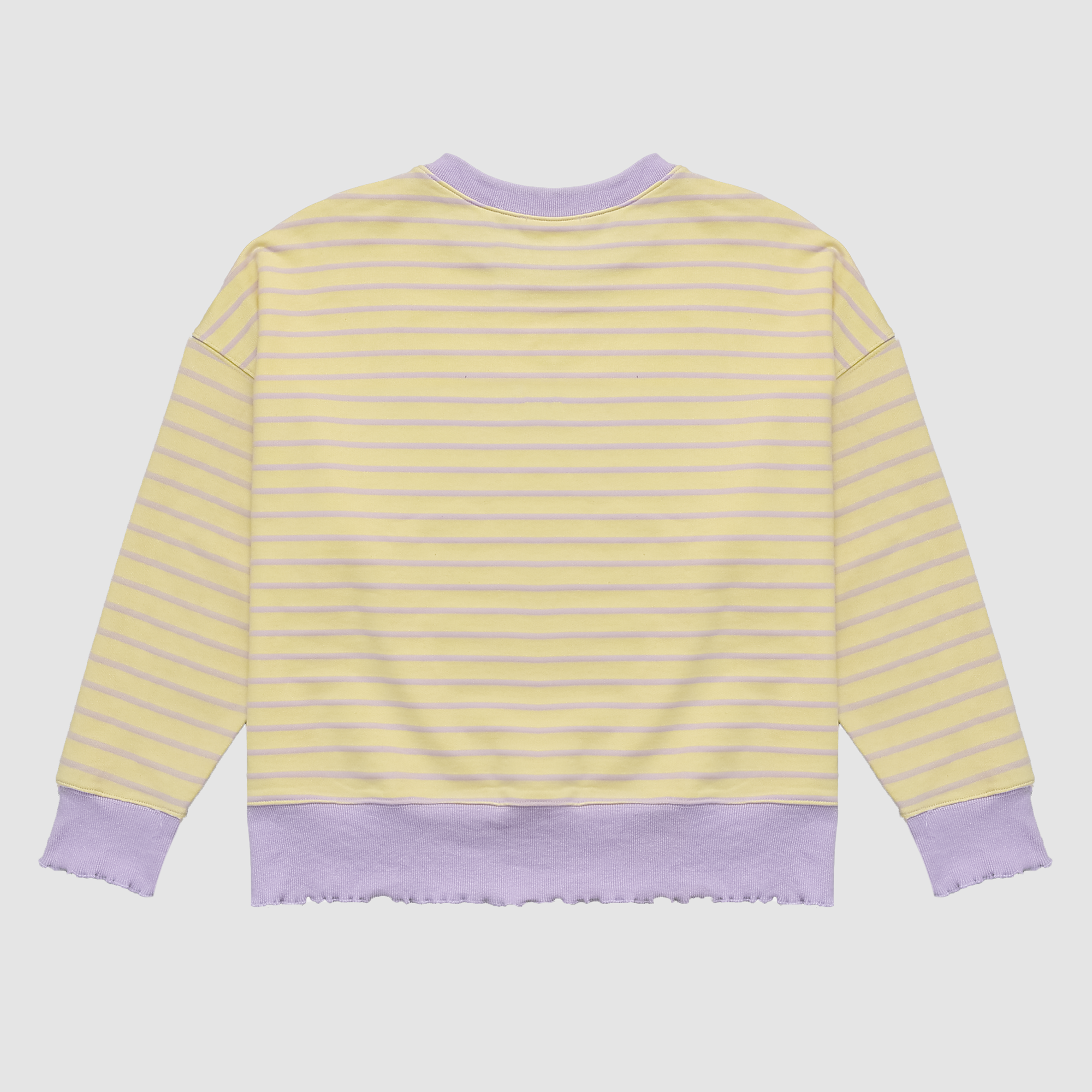 Tessie Striped Lettuce Trim Sweatshirt