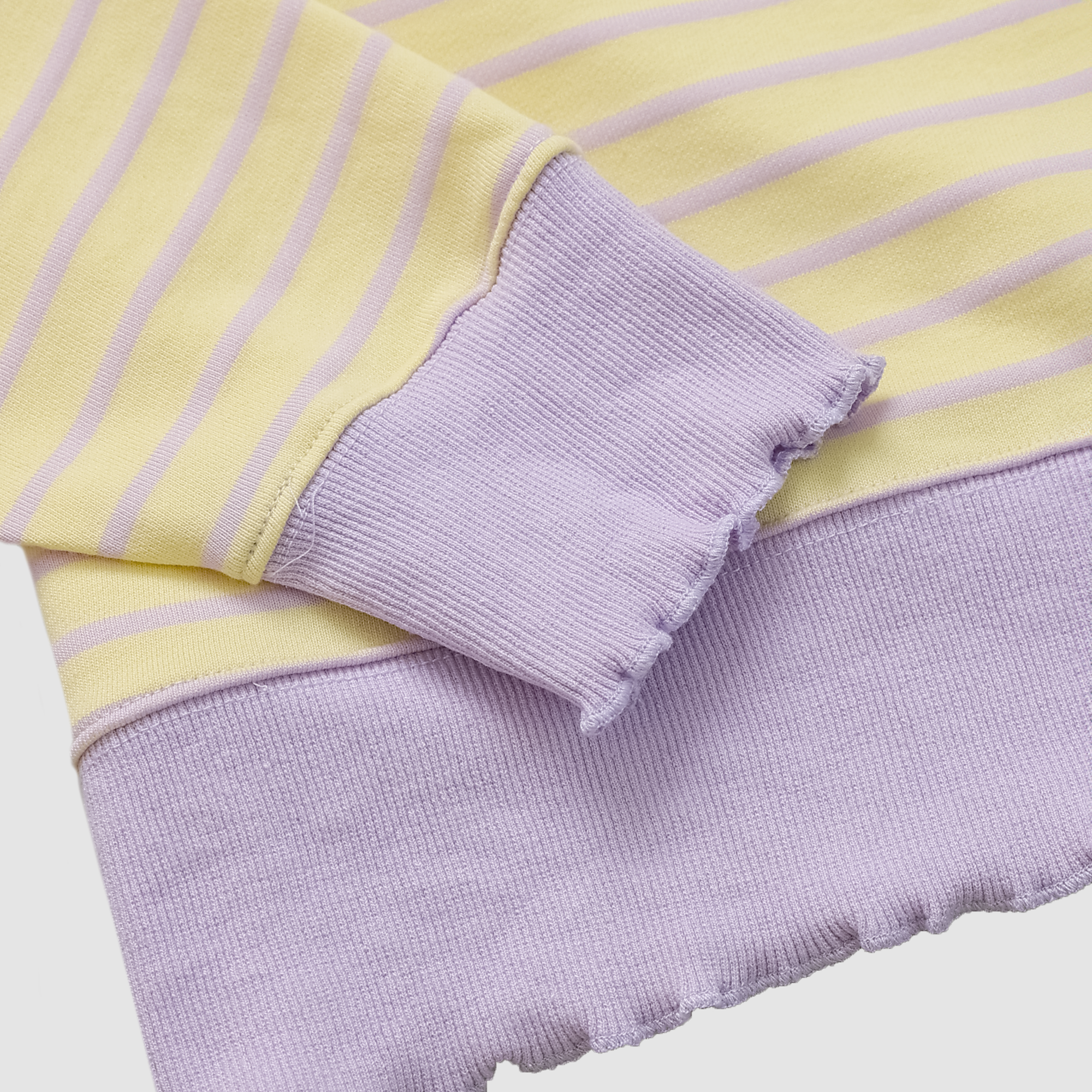 Tessie Striped Lettuce Trim Sweatshirt