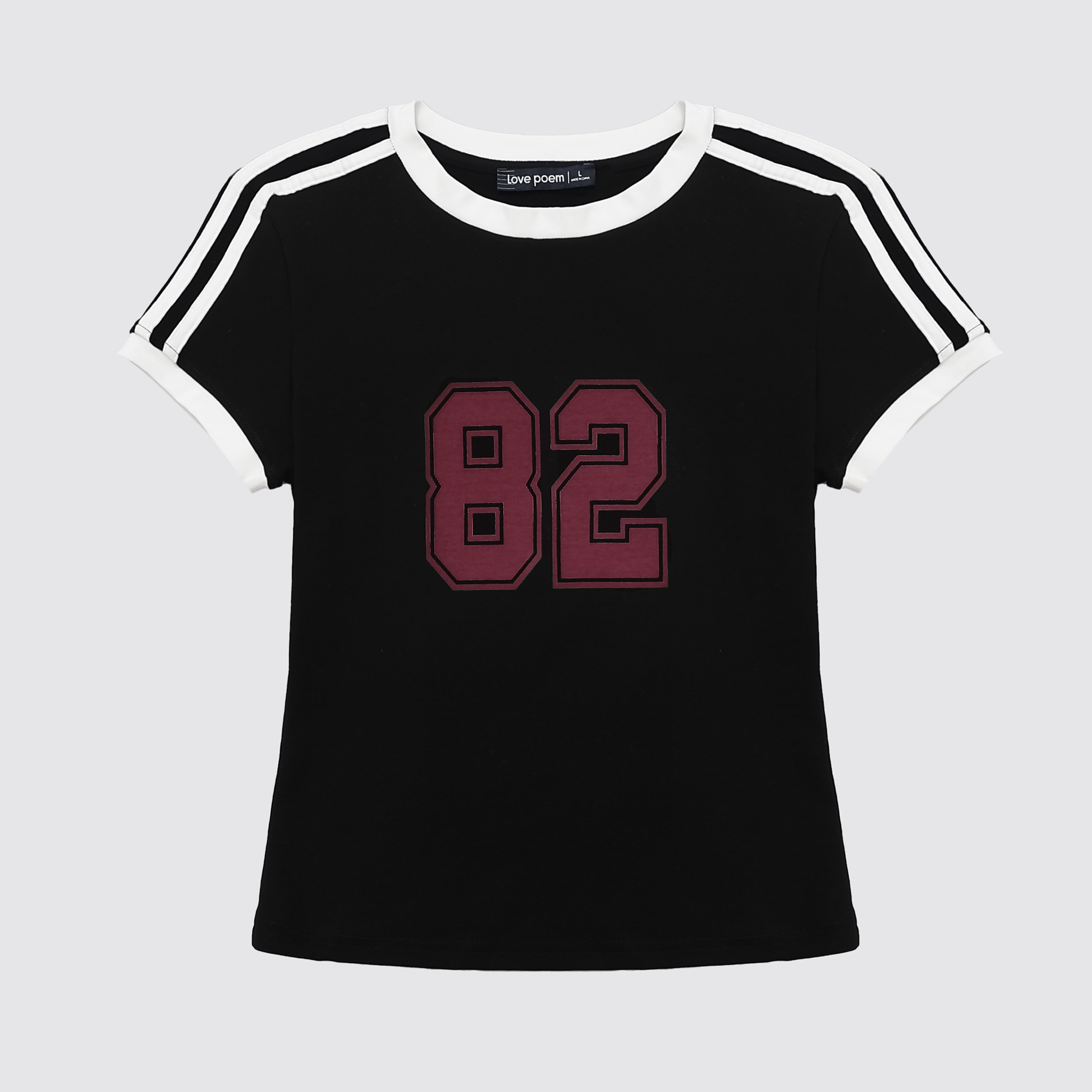 Toni Sporty Graphic Baby Tee in Black