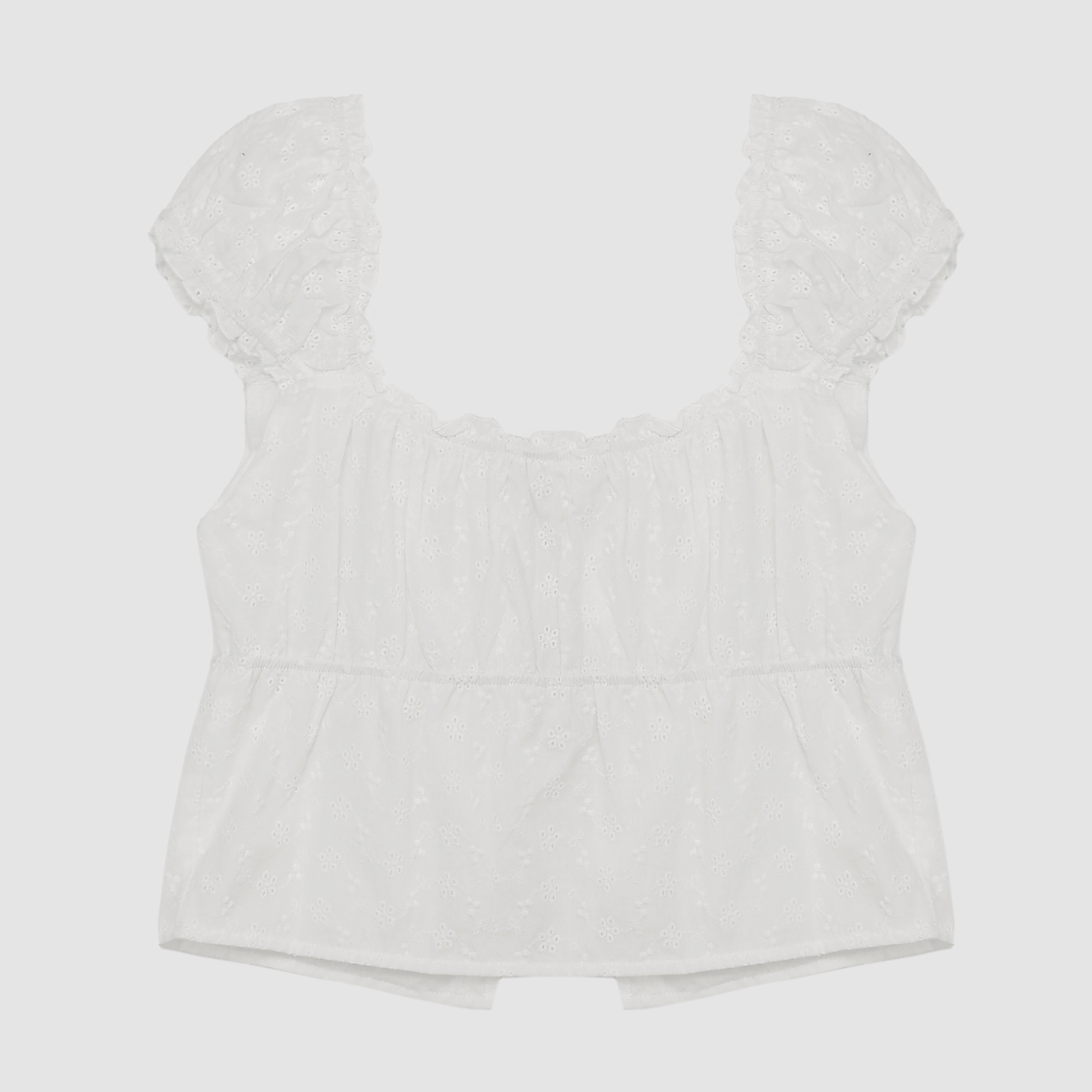 Tylie Eyelet Cap Sleeve Blouse
