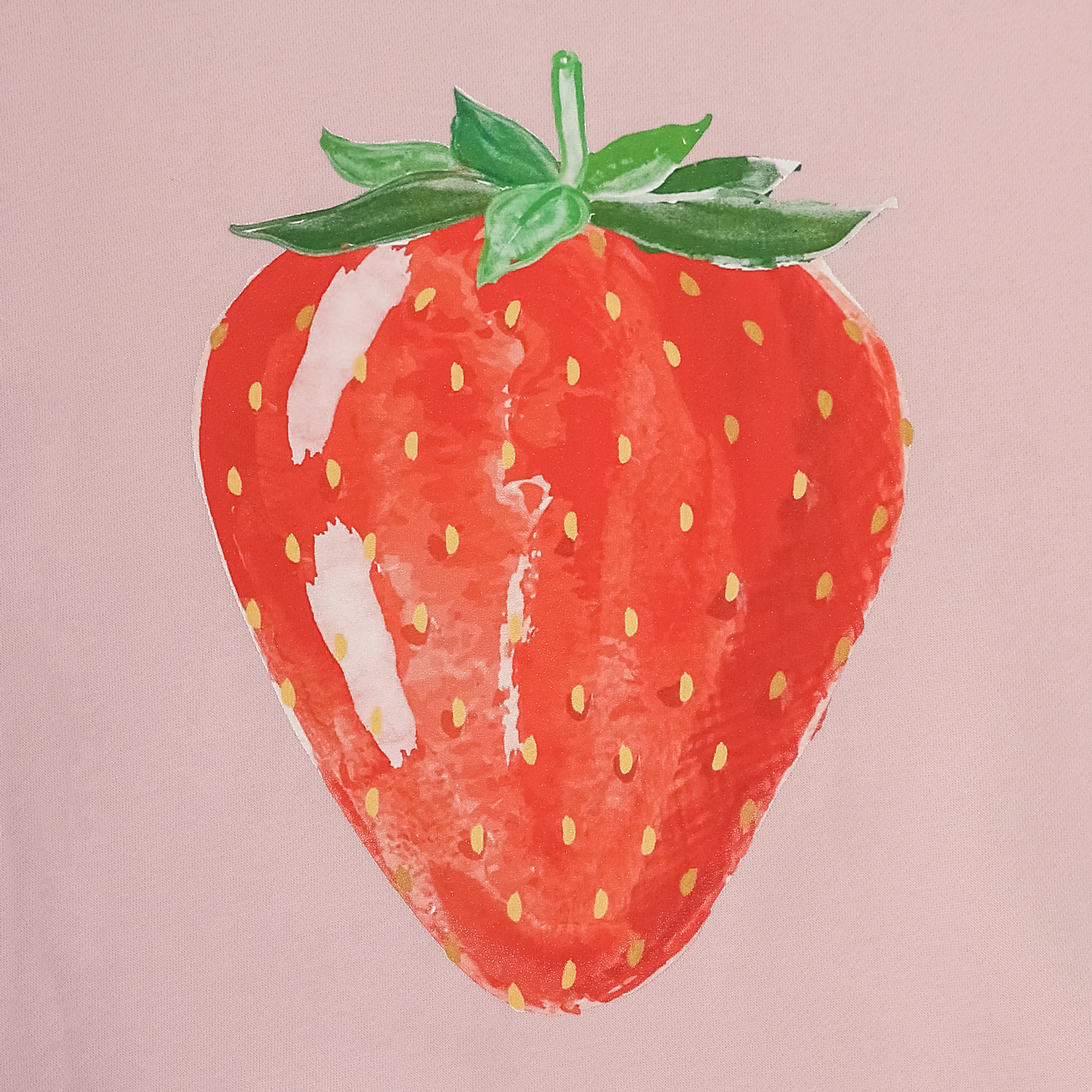 Annie Strawberry Crewneck Sweatshirt in Pink