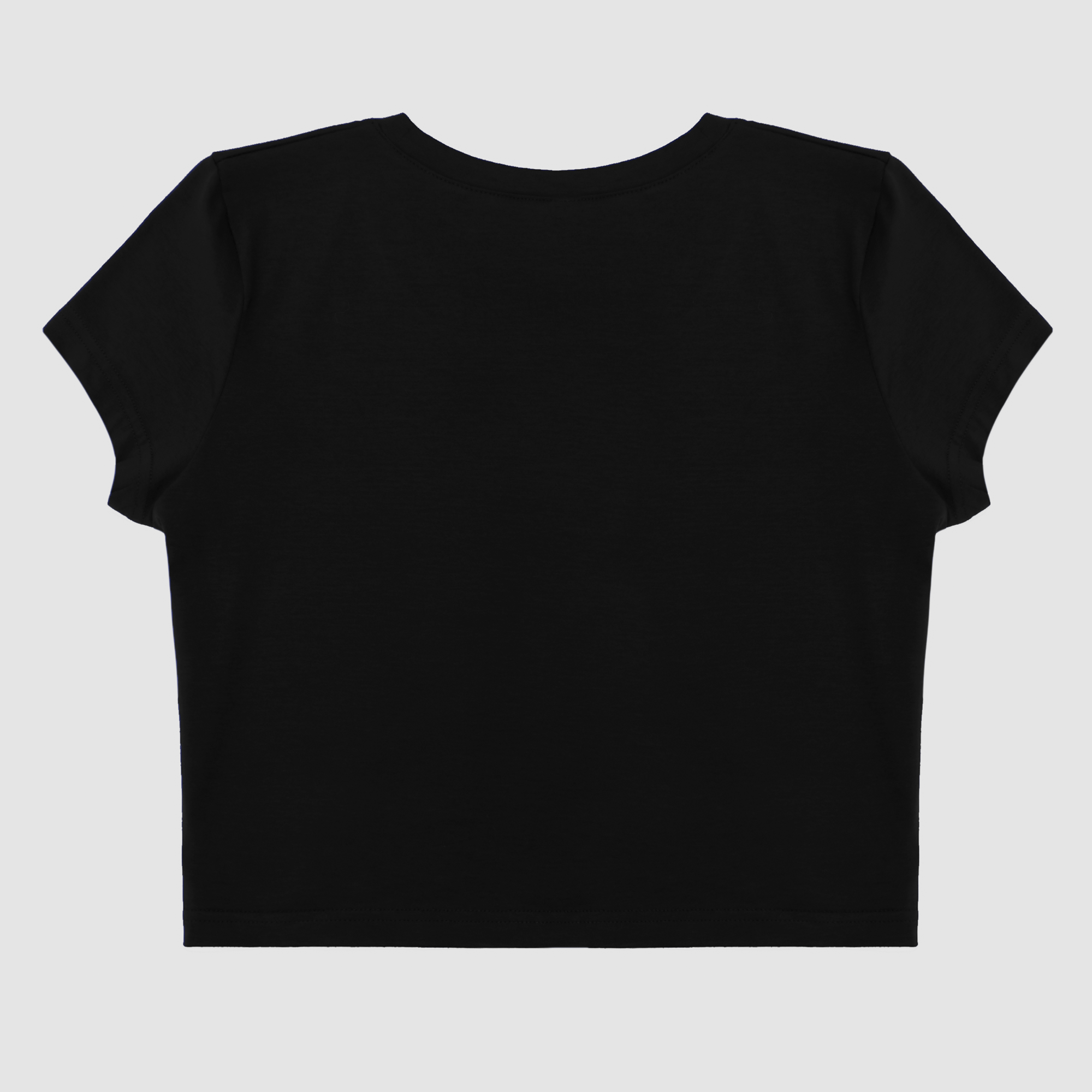 Kiara Cropped Baby Tee in Black