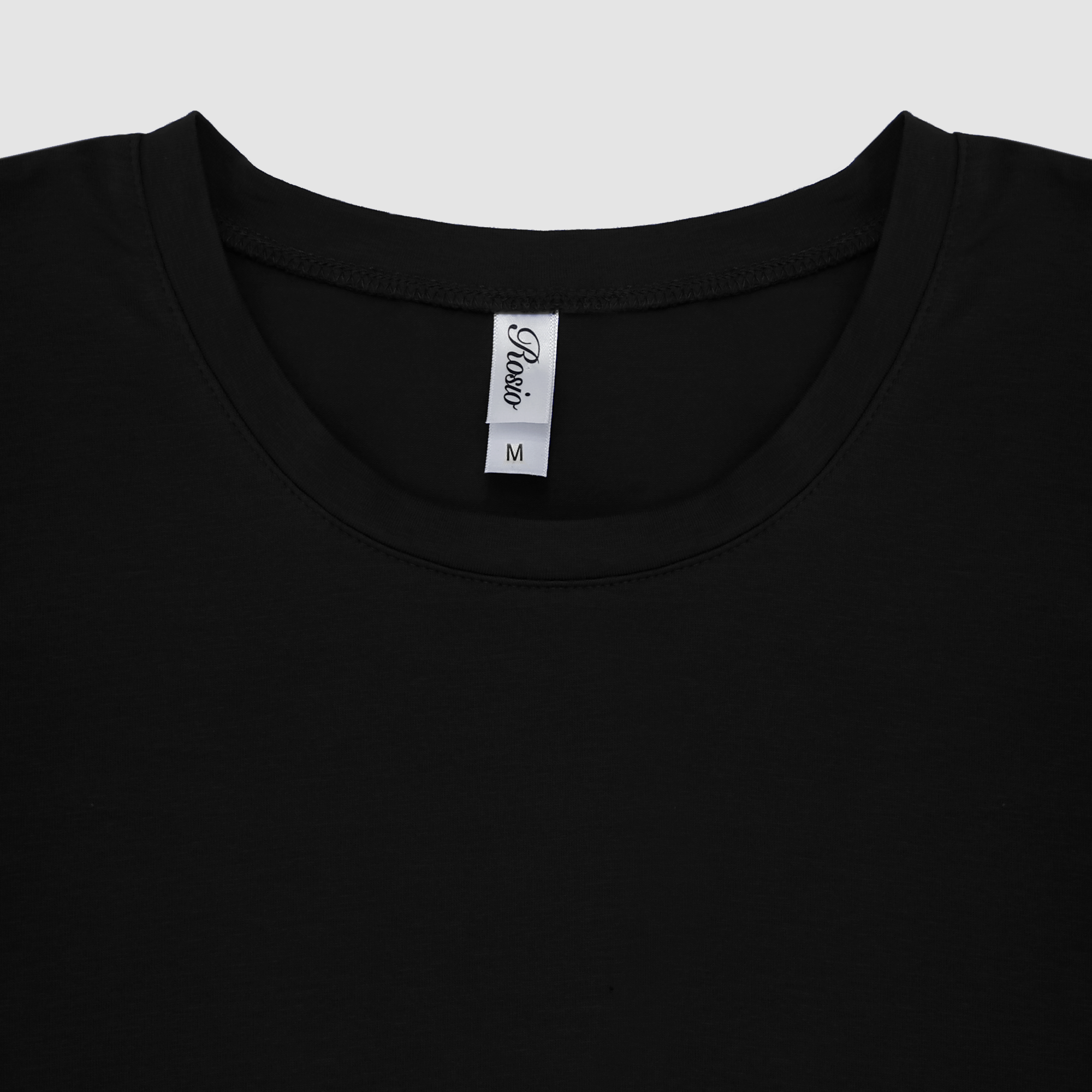 Kiara Cropped Baby Tee in Black