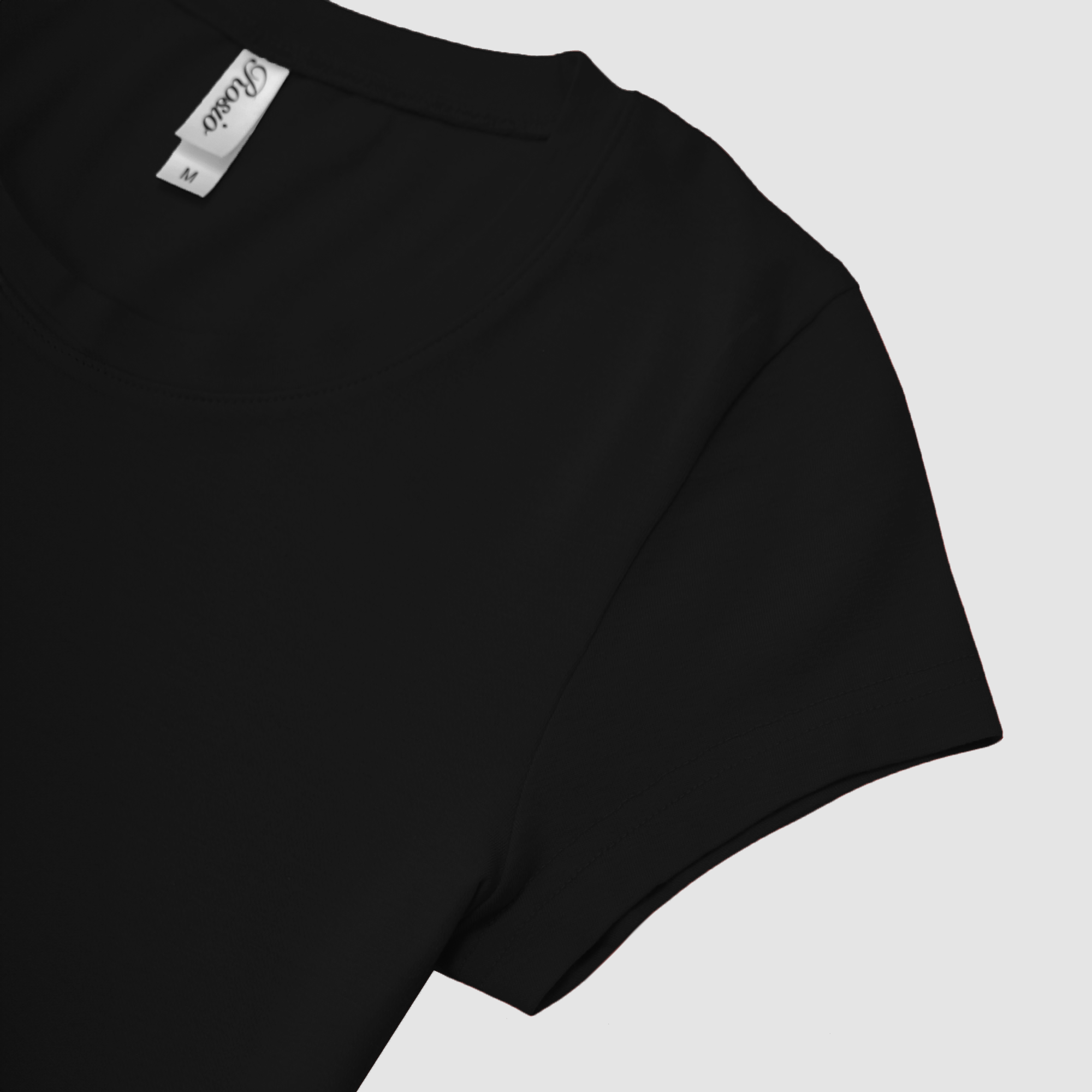 Kiara Cropped Baby Tee in Black