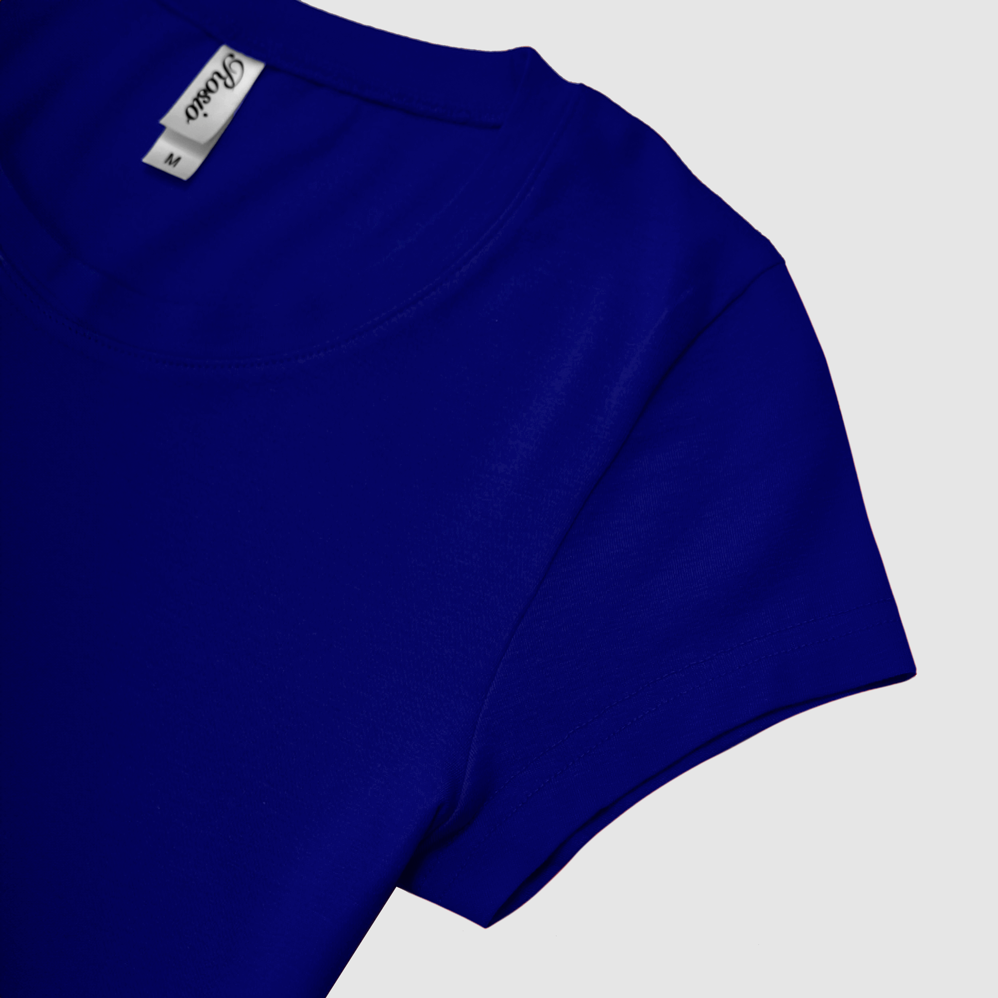 Kiara Cropped Baby Tee in Royal Blue