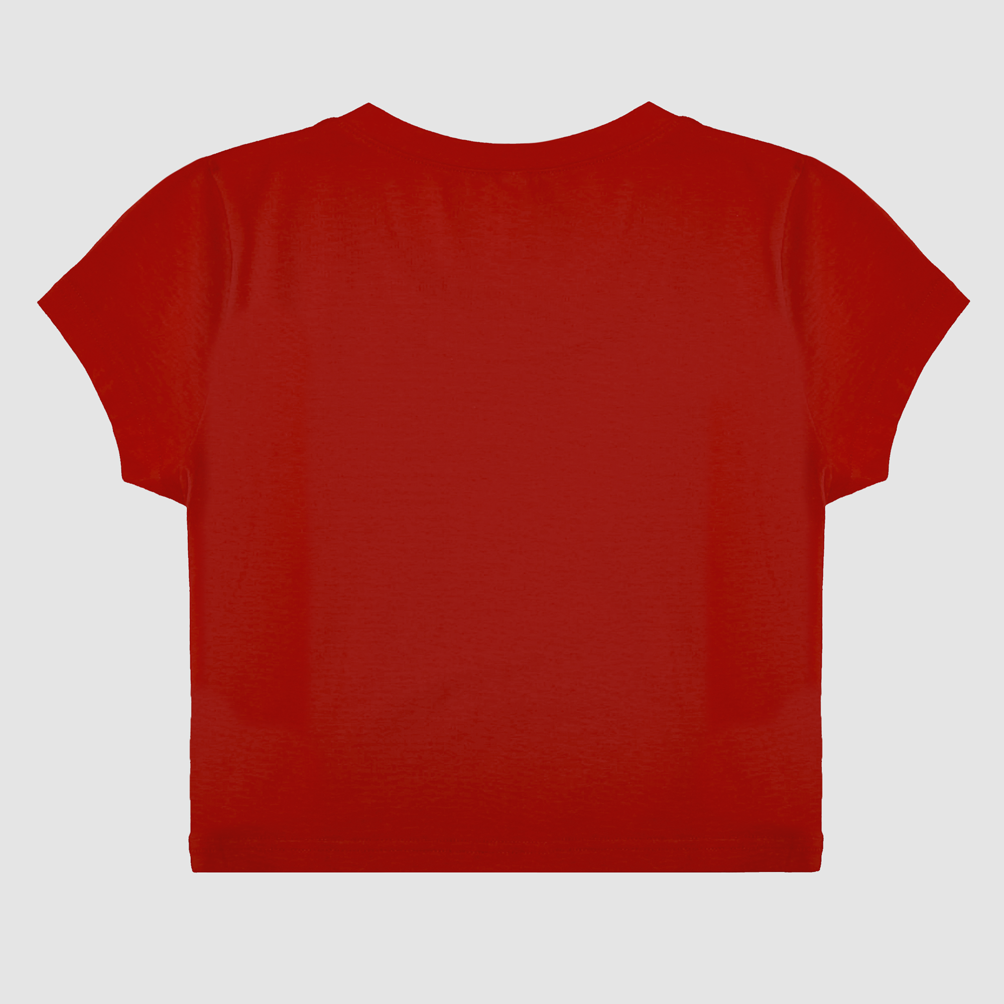 Kiara Cropped Baby Tee in Red