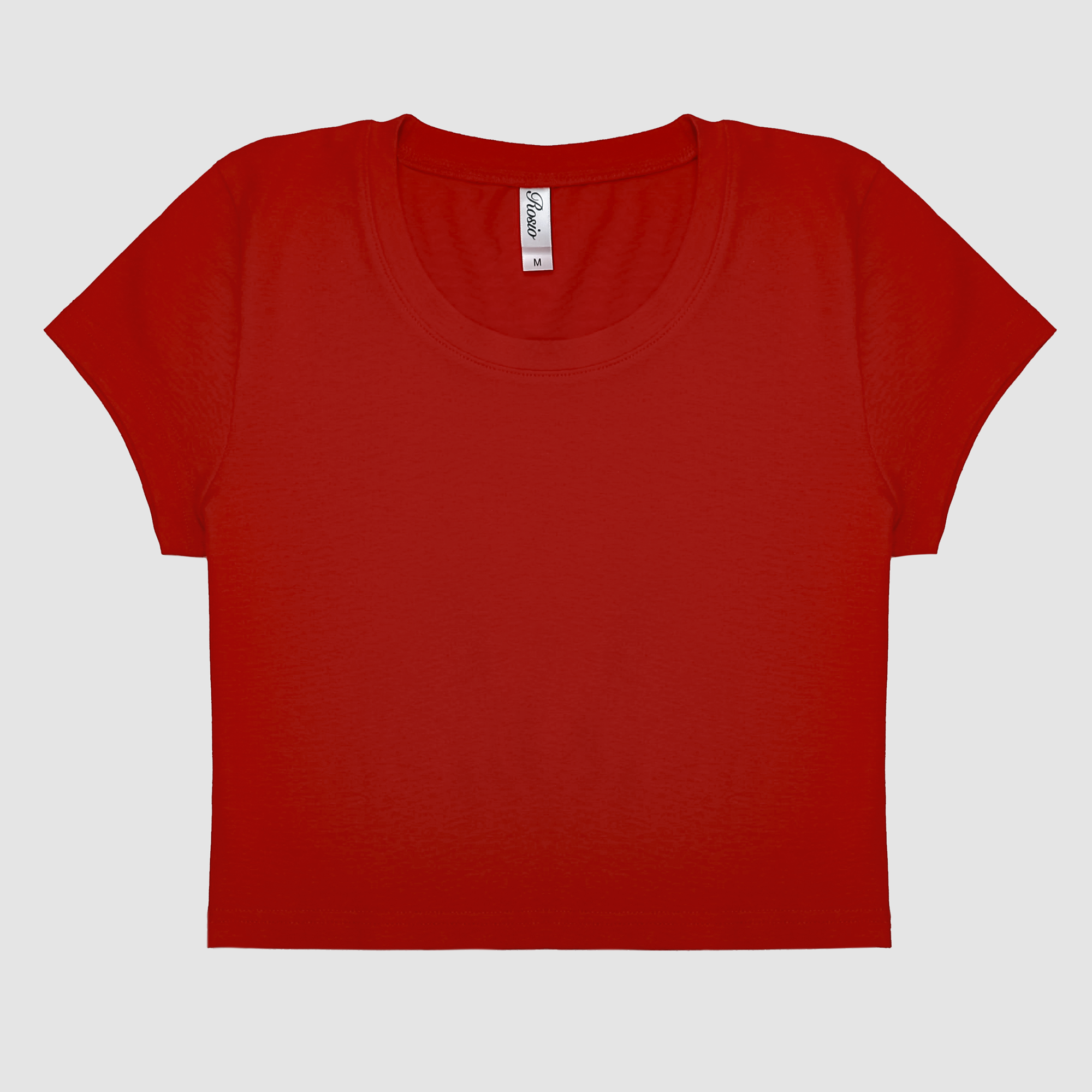 Kiara Cropped Baby Tee in Red