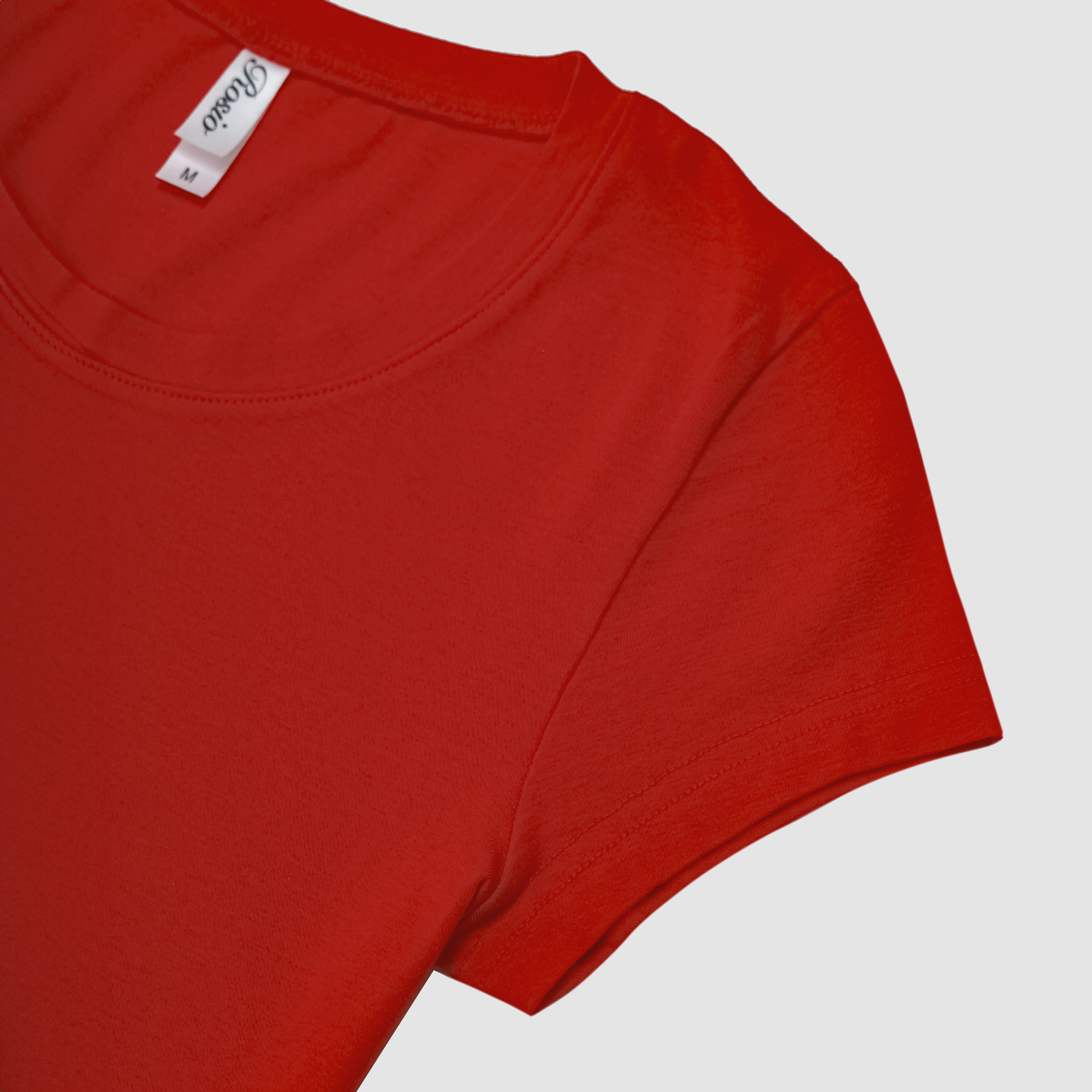 Kiara Cropped Baby Tee in Red