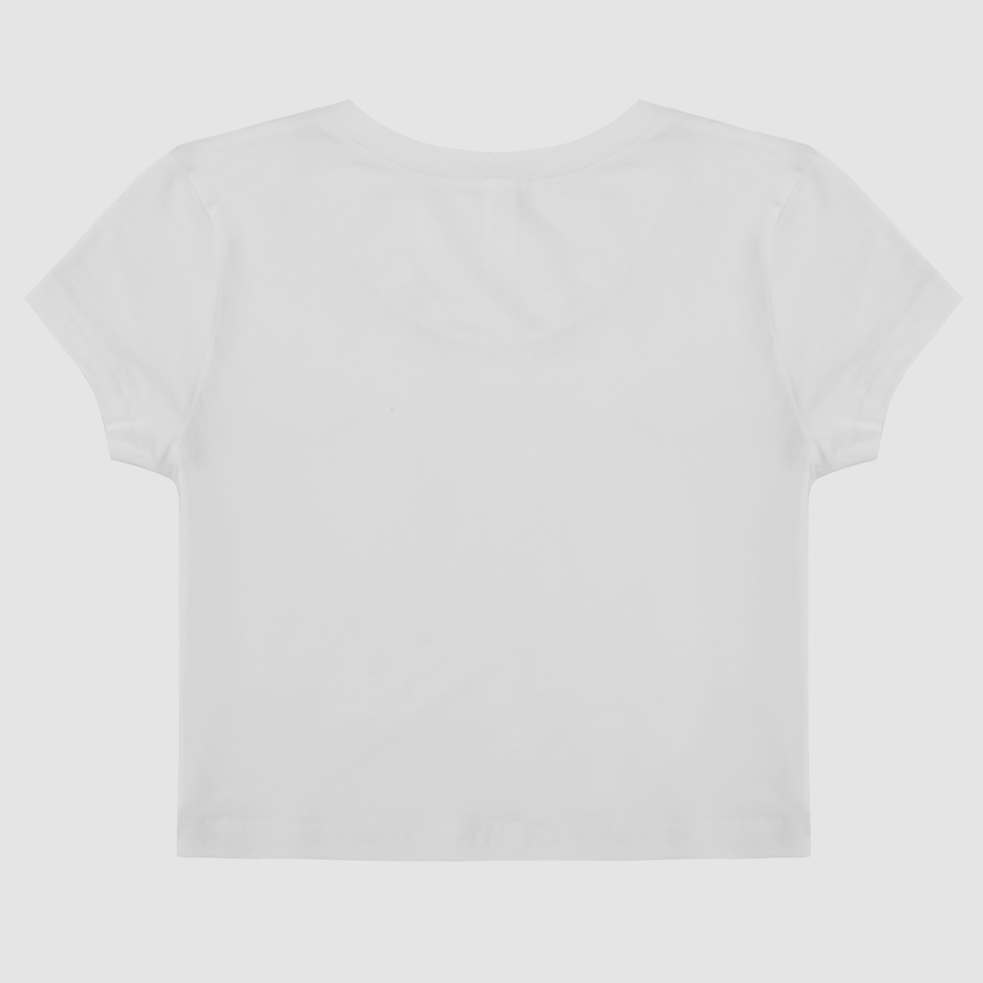 Kiara Cropped Baby Tee in White