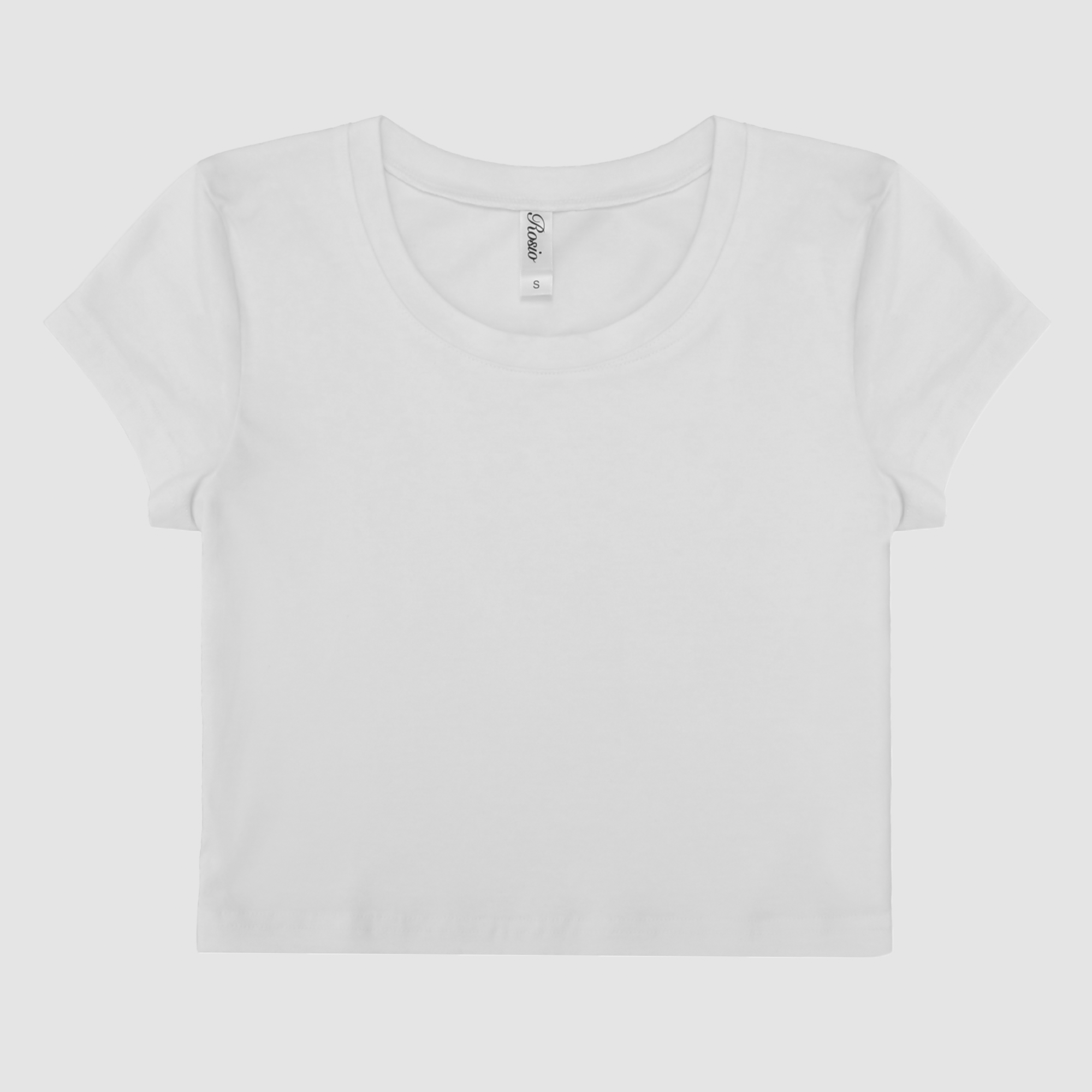 Kiara Cropped Baby Tee in White