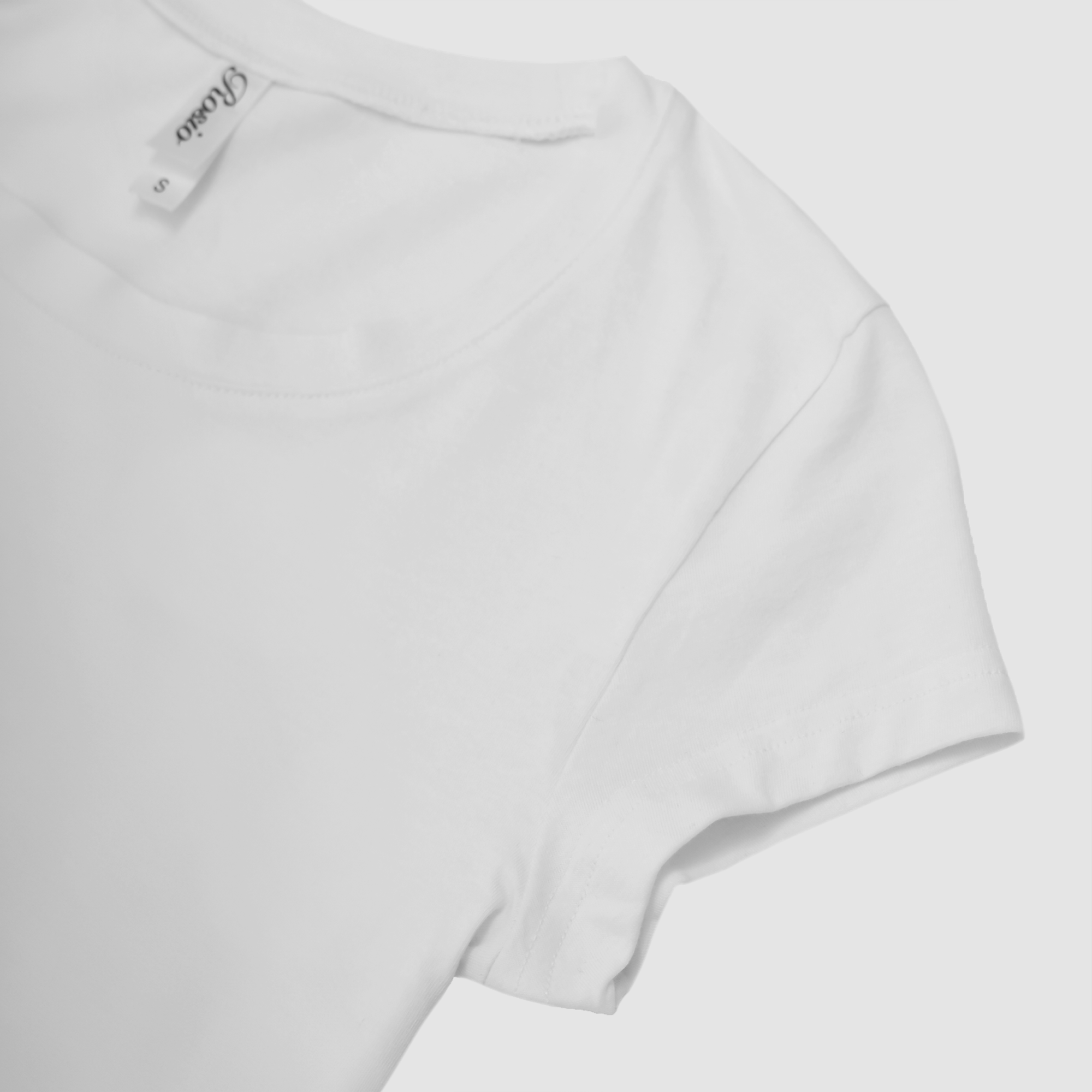 Kiara Cropped Baby Tee in White
