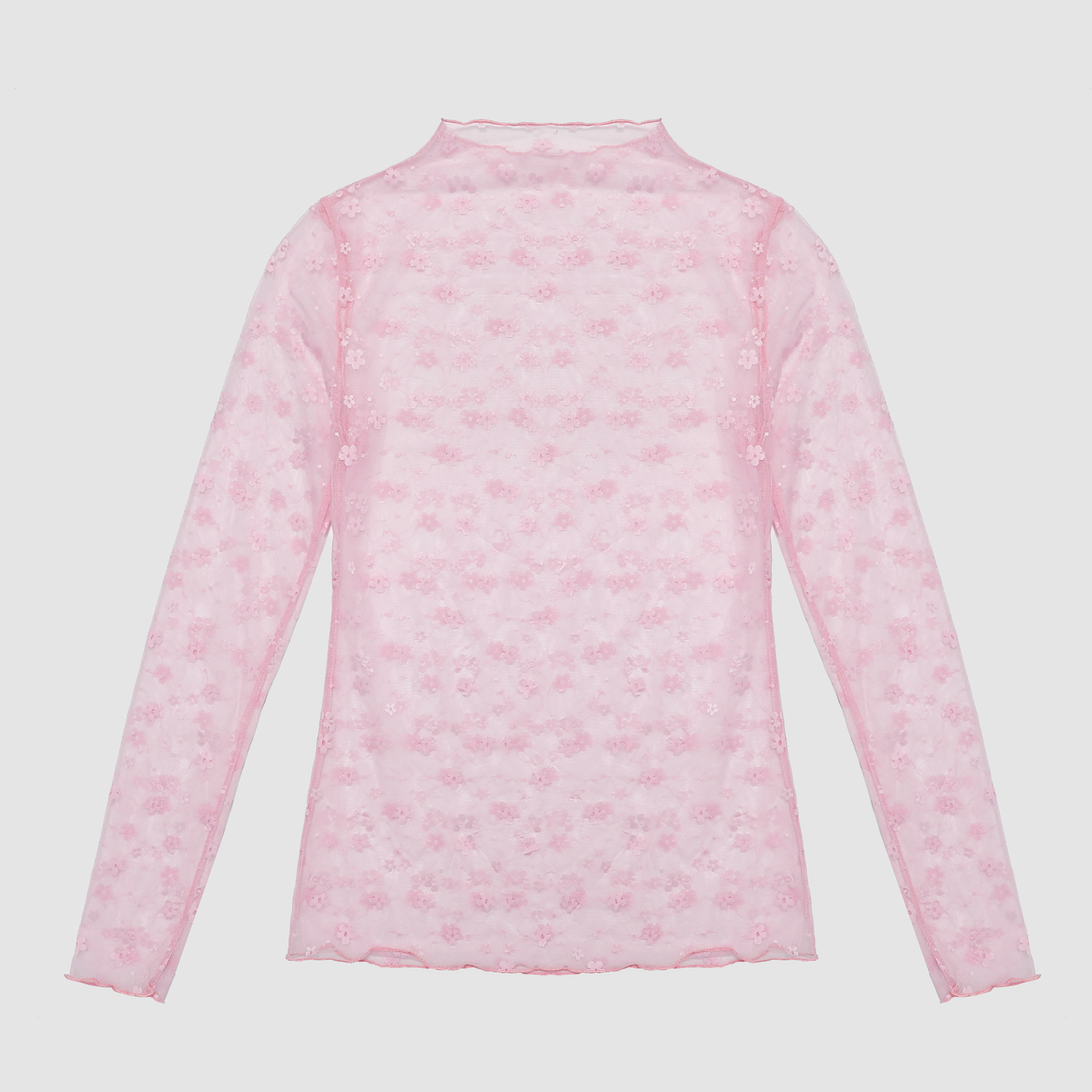 Nadine Mesh Lace Long Sleeve Top