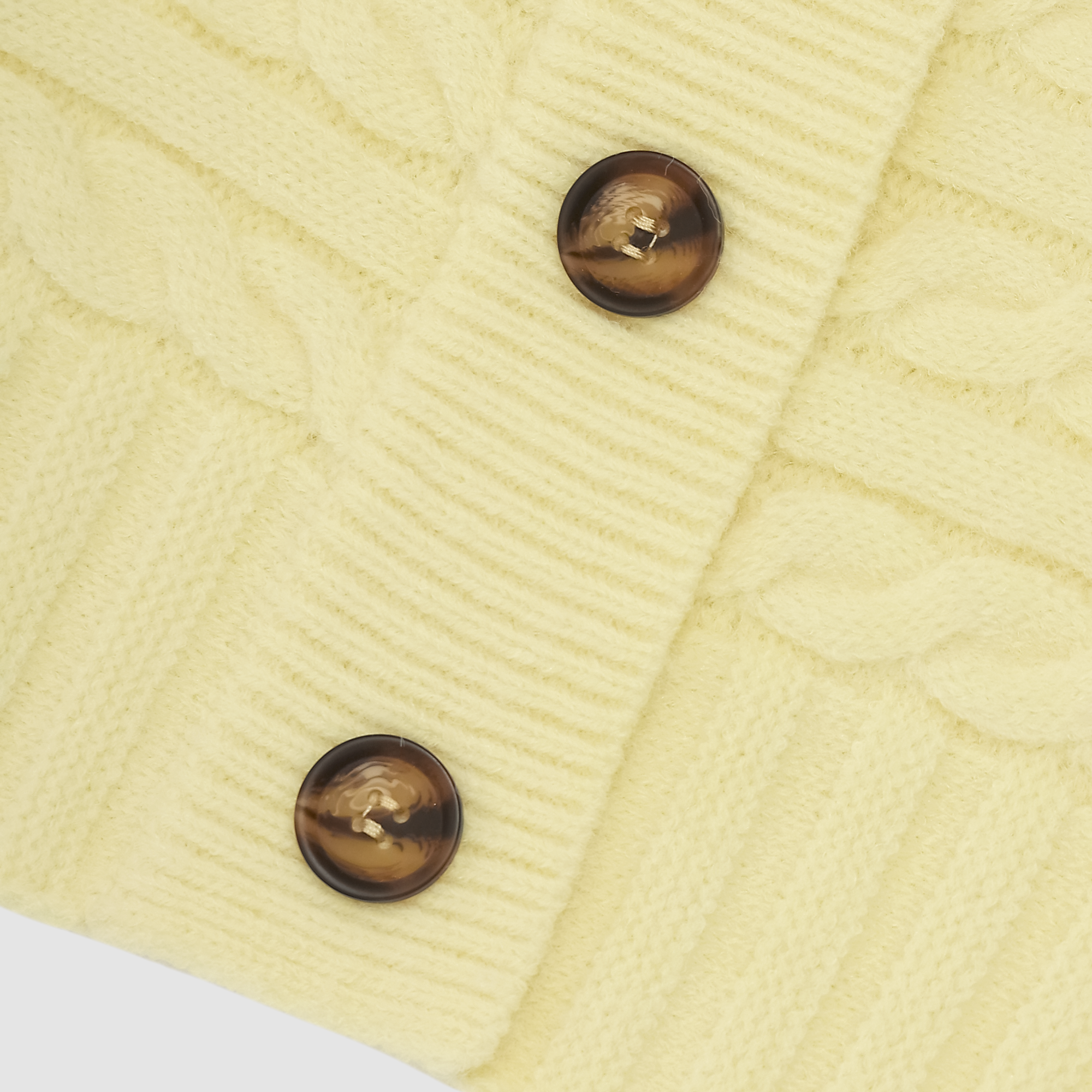 Shelby Off Shoulder Button Sweater Top in Light Yellow