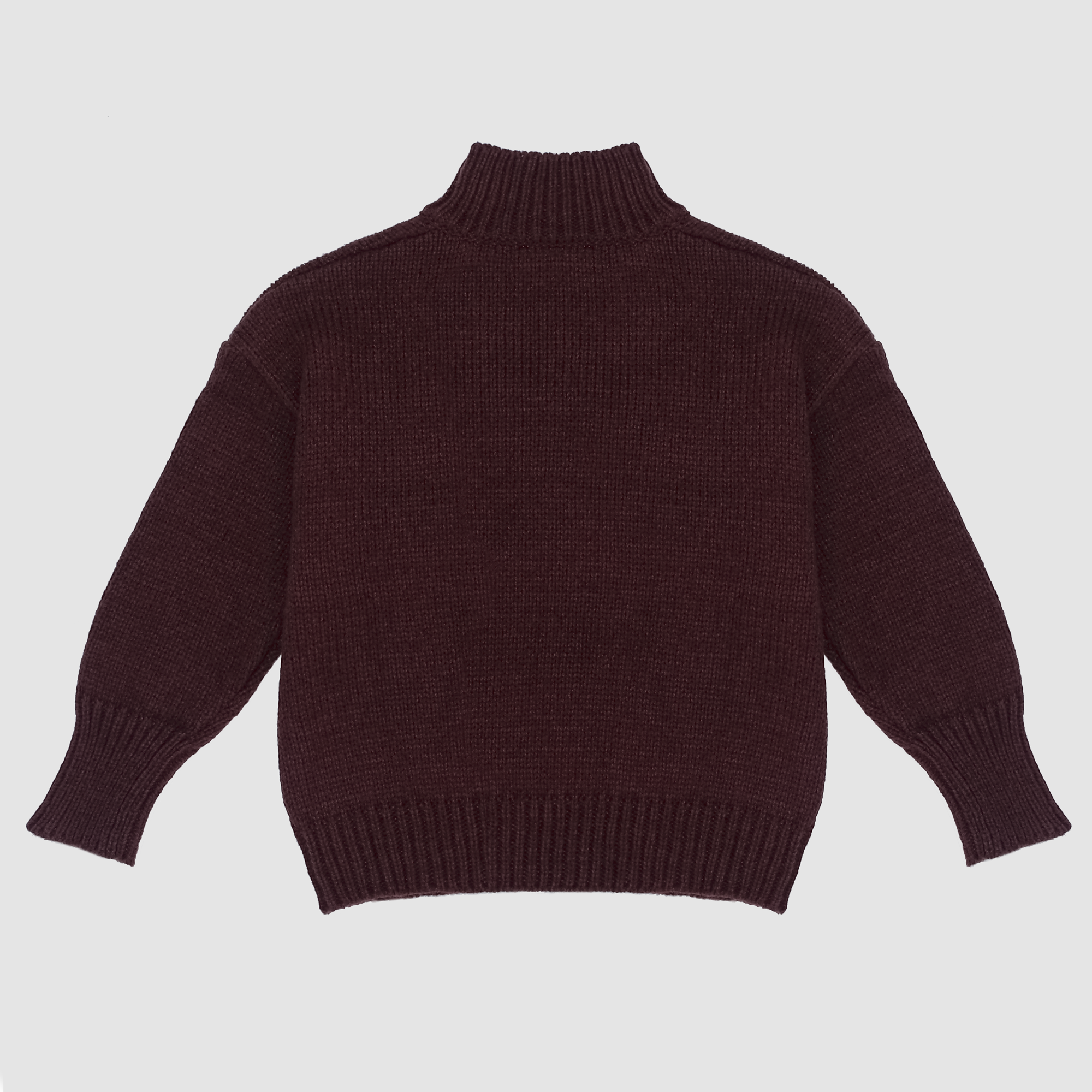 Ski Mockneck Knit Sweater in Wine