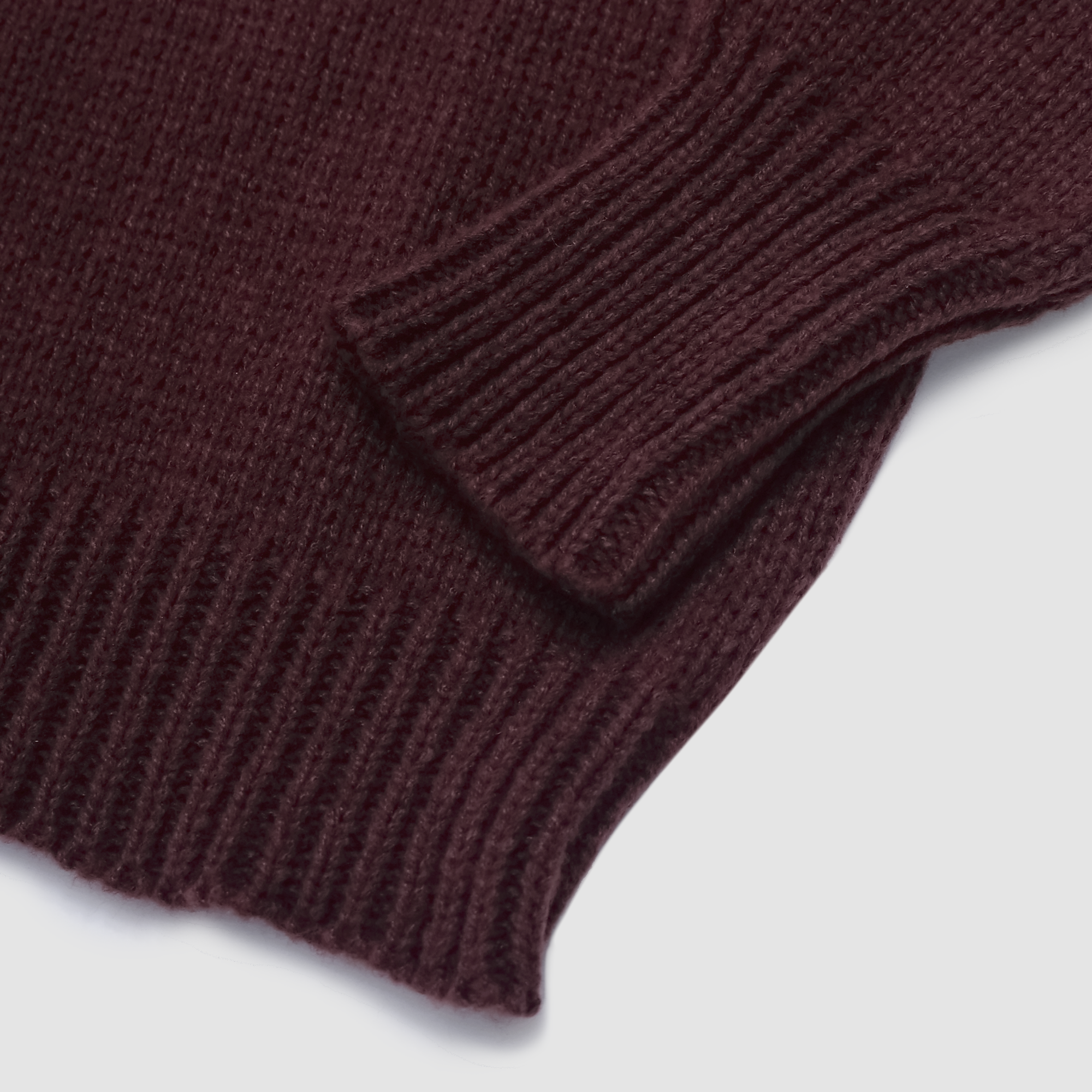 Ski Mockneck Knit Sweater in Wine