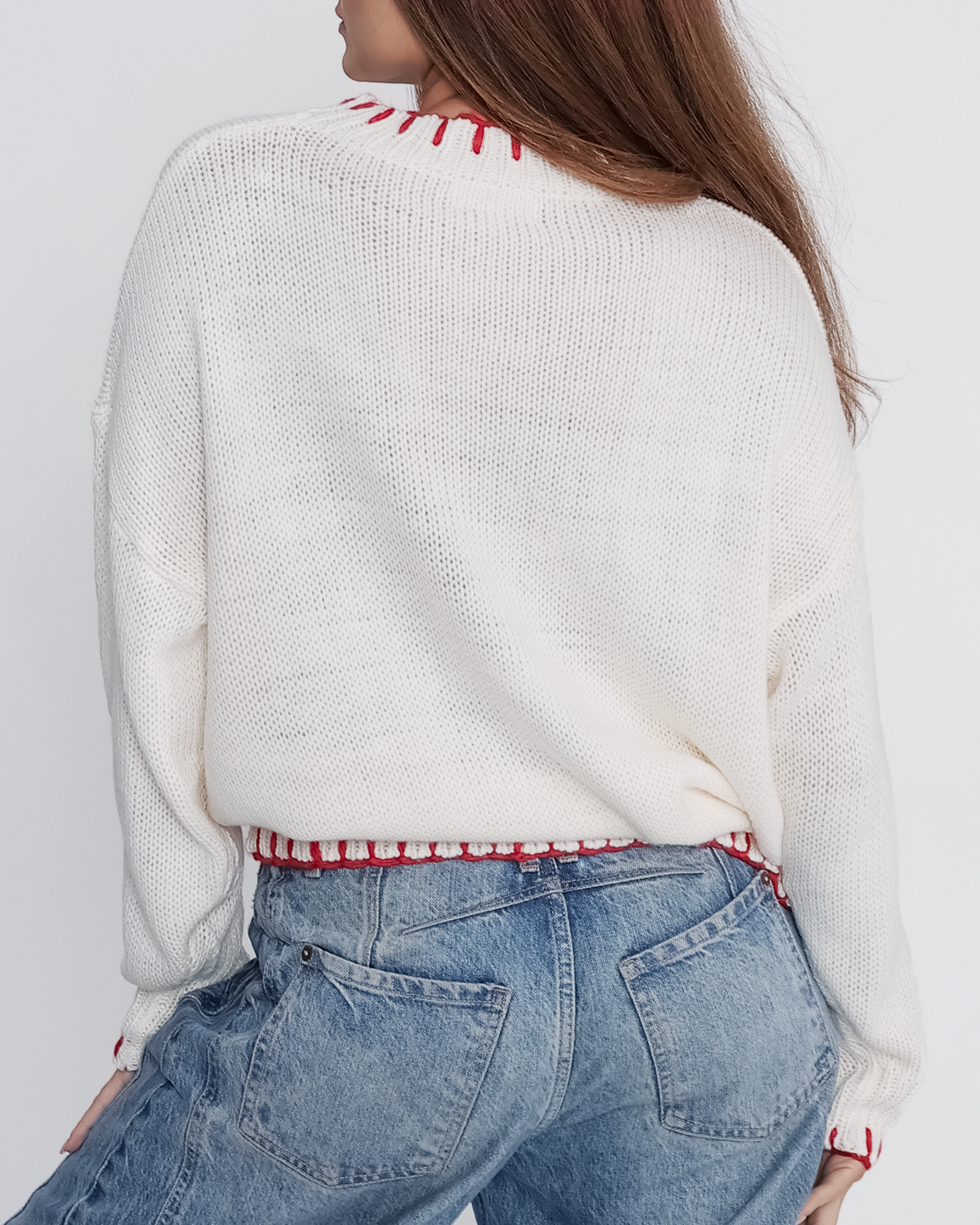 Clara Bow Sweater in White