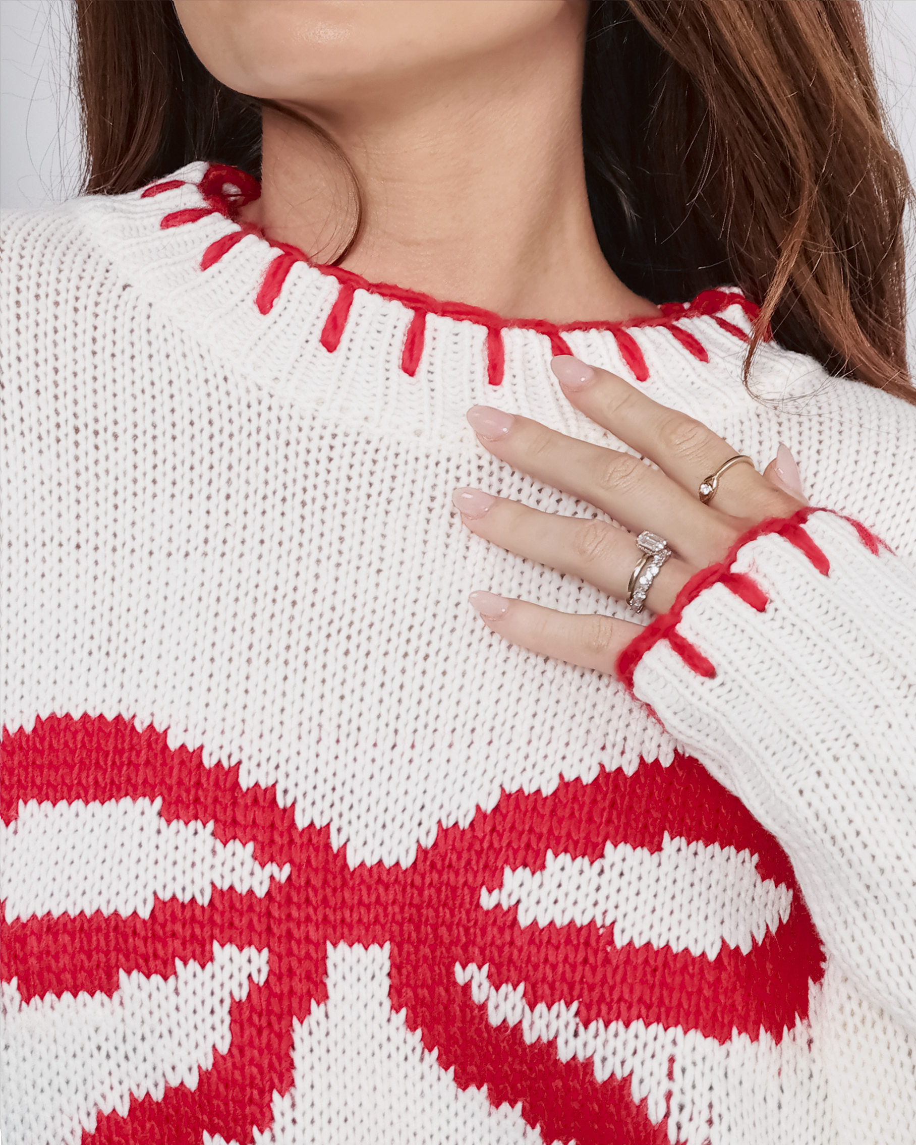Clara Bow Sweater in White
