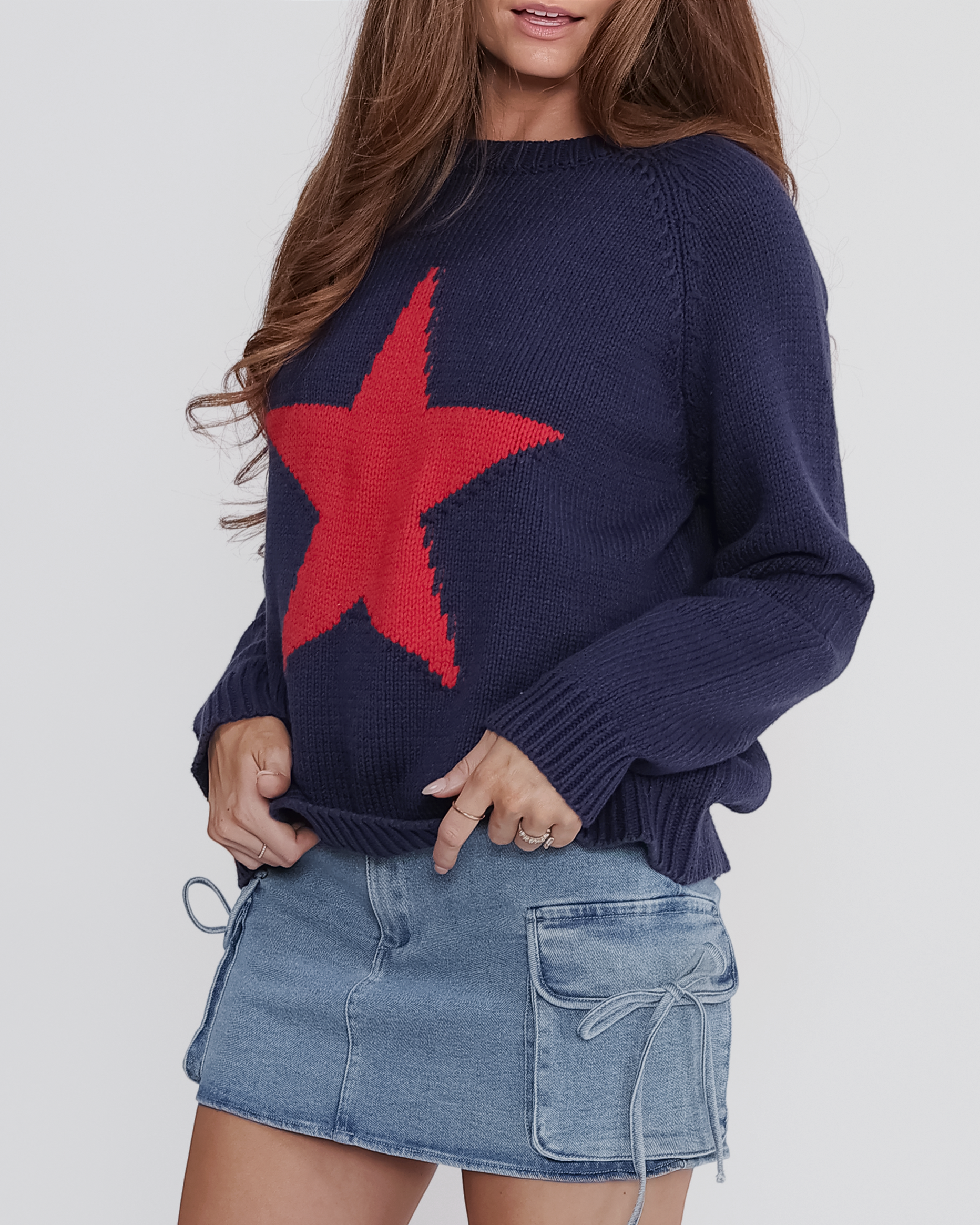 Michelle Star Sweater in Navy