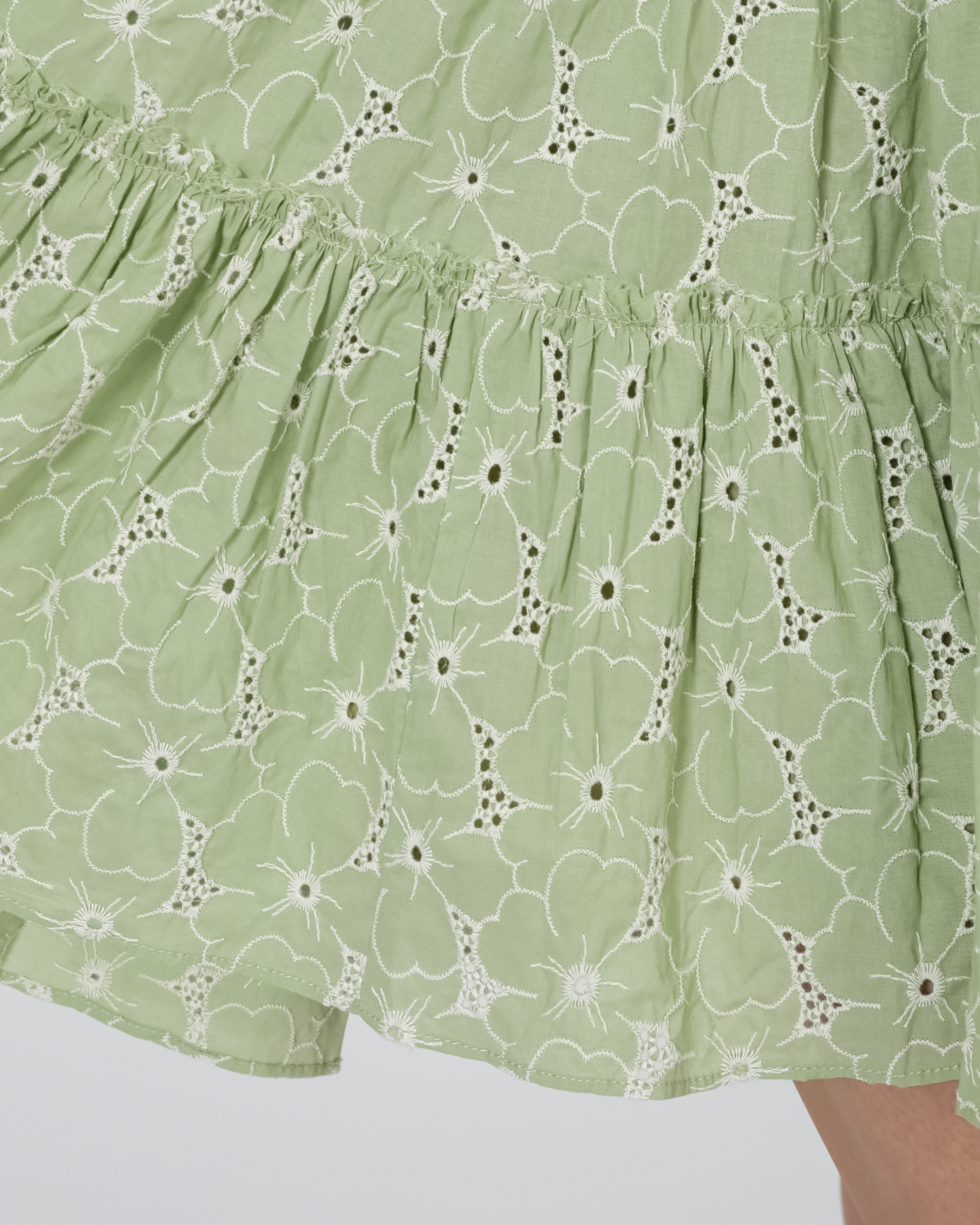 Olive Ruffle Babydoll Dress Green / S Olive Ruffle Babydoll Dress Green / S
