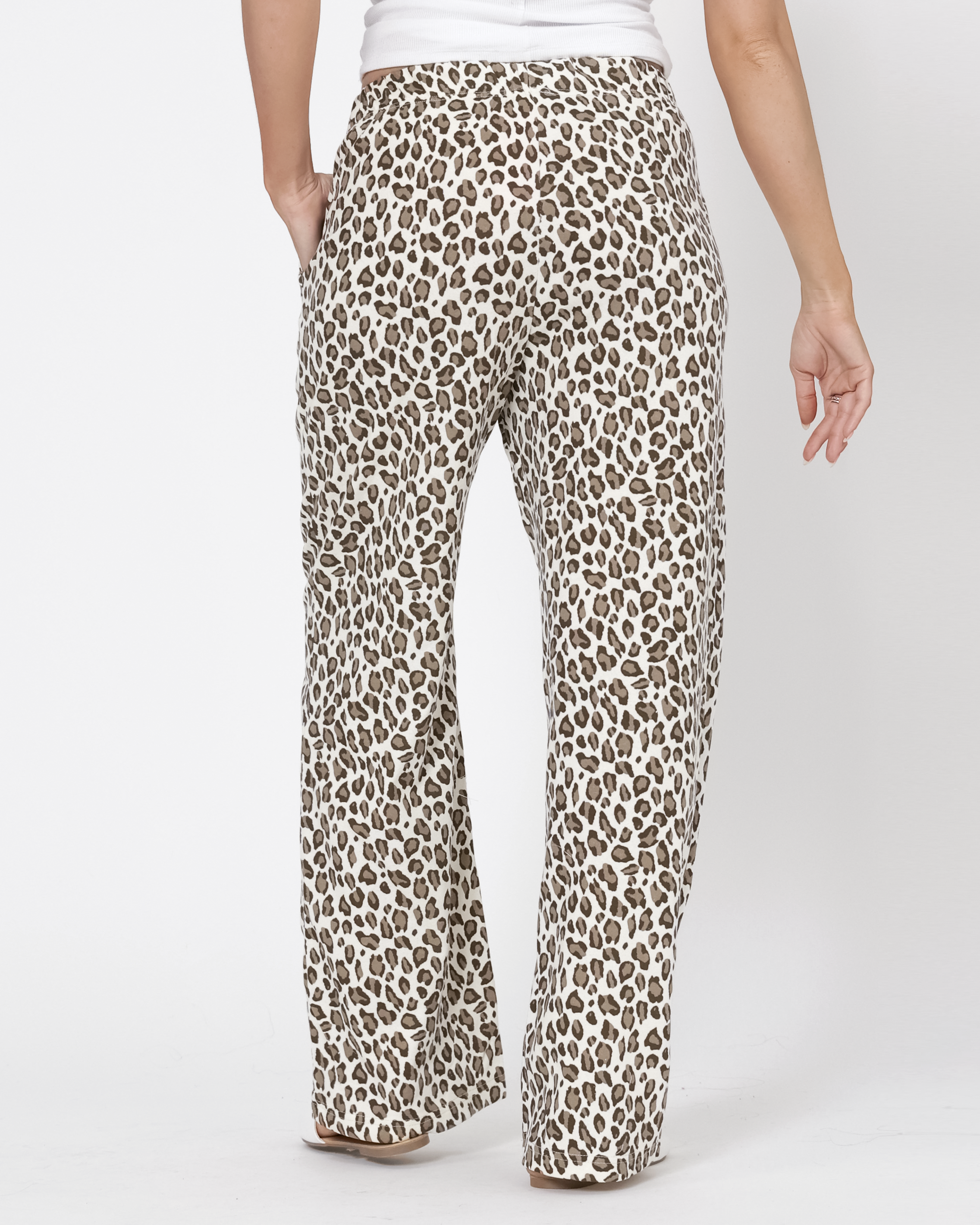 Mackenzie Leopard Wide Leg Sweatpants