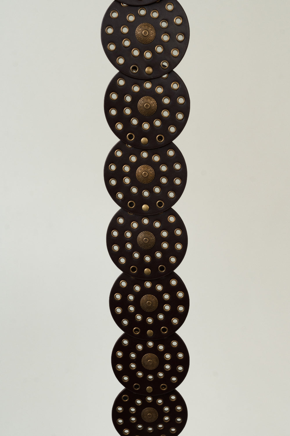 Metallic Western Circle Belt in Copper Coffee