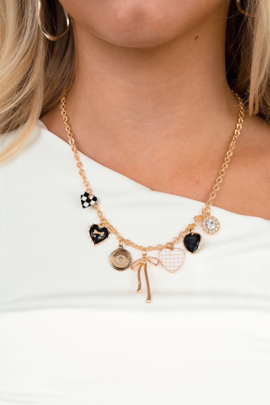 Checkered Charm Necklace