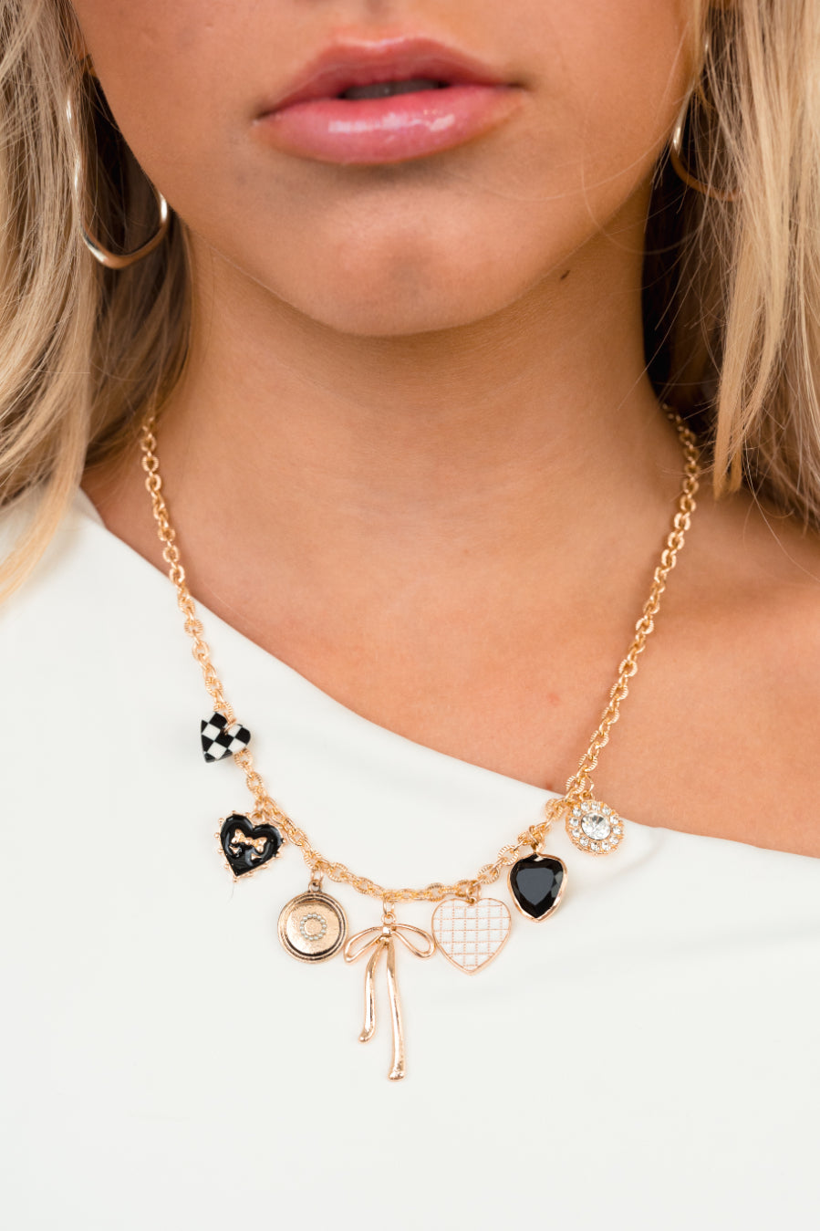 Checkered Charm Necklace