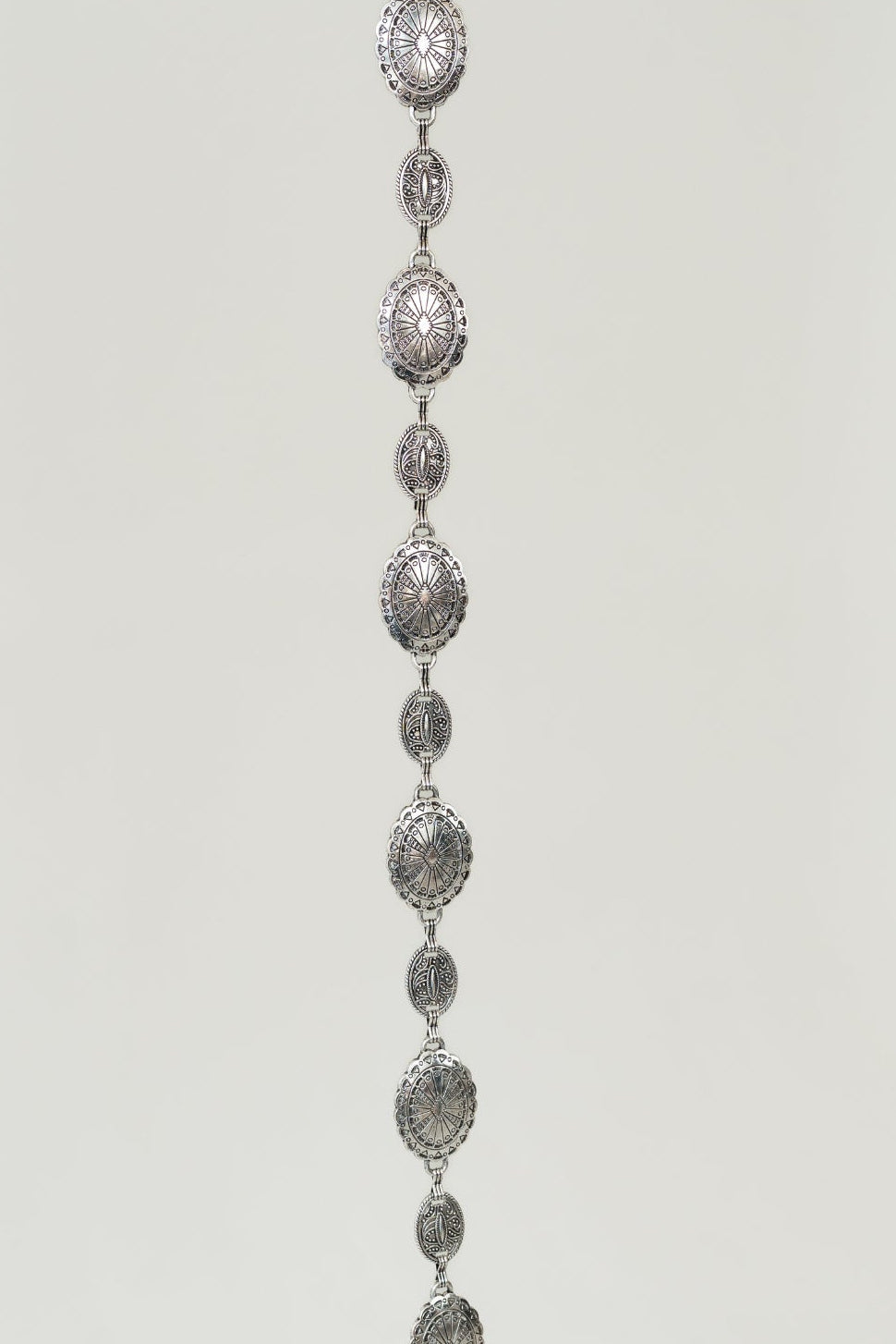 Oval Chain Belt in Silver