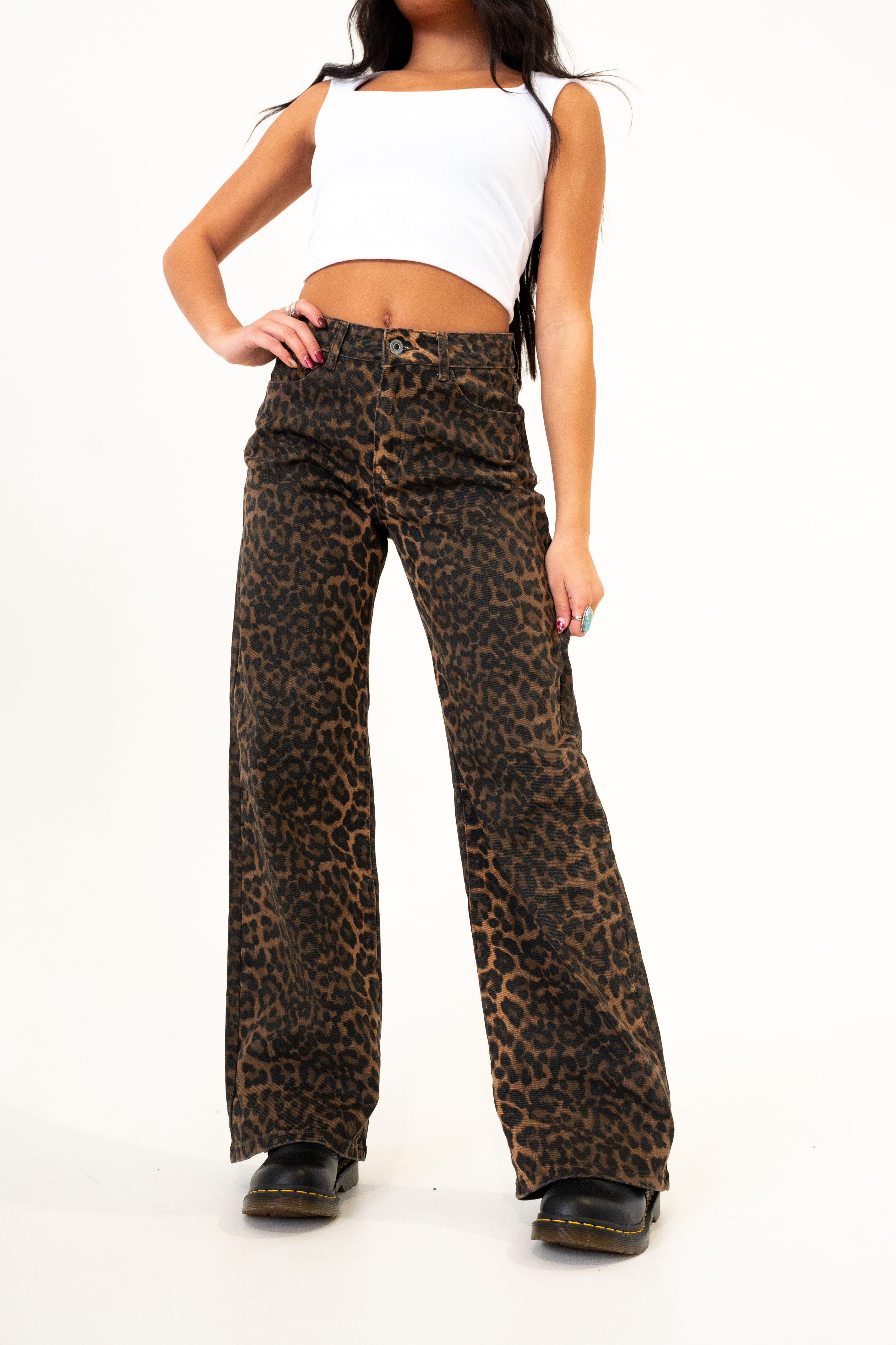 Carly Leopard Print Jeans – Sixteen