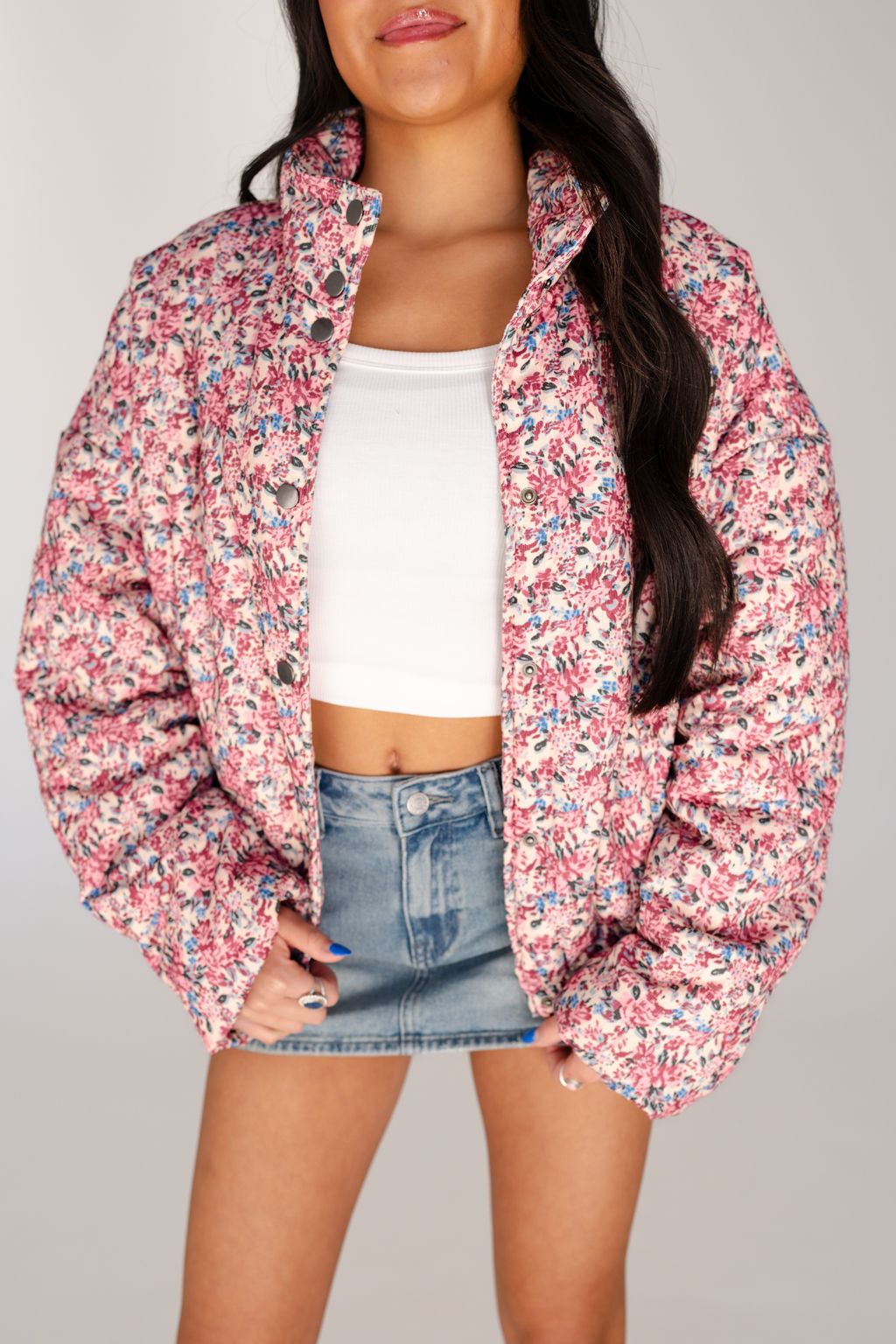 Ellie Floral Puffer Jacket