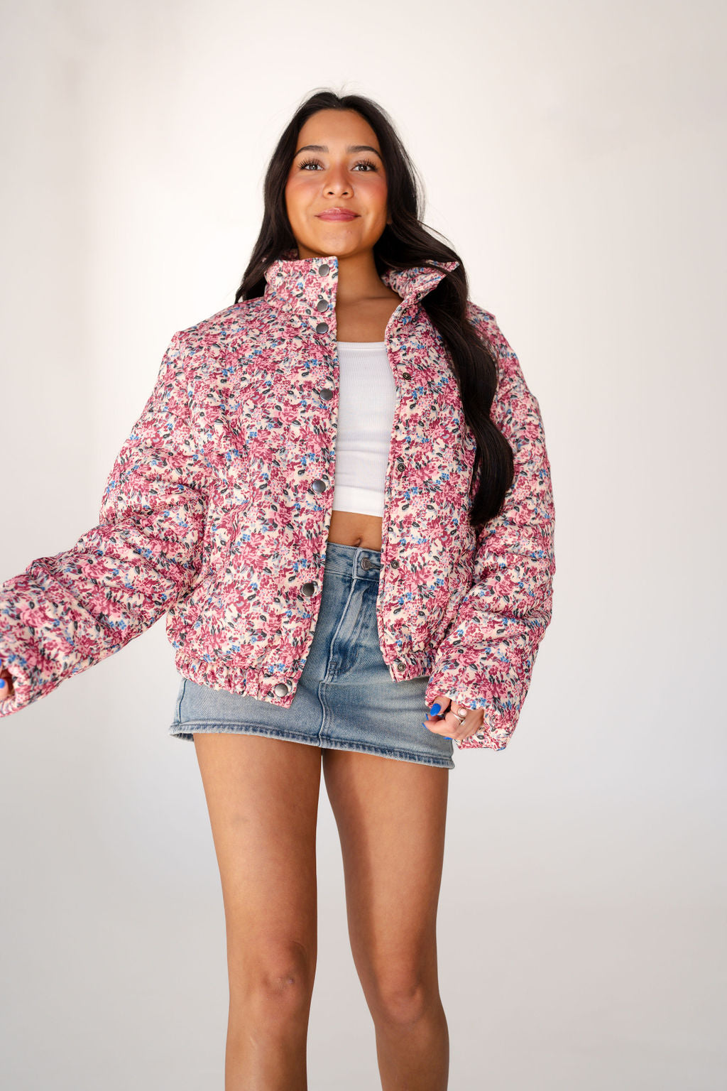 Ellie Floral Puffer Jacket