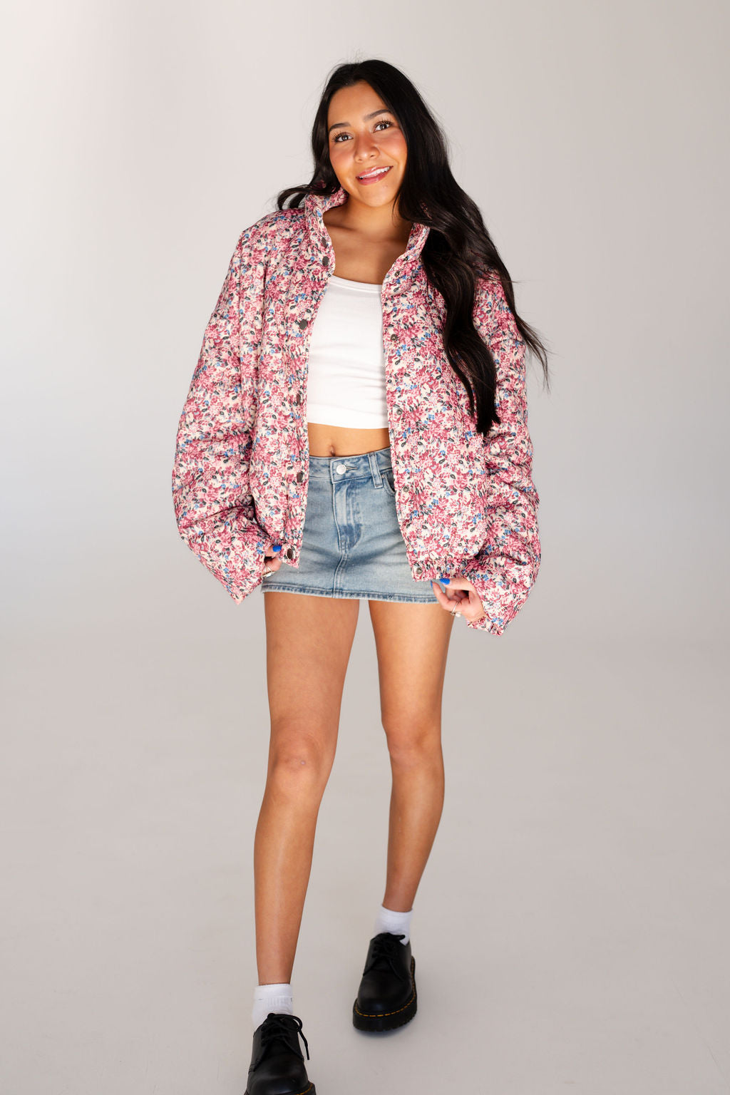 Ellie Floral Puffer Jacket