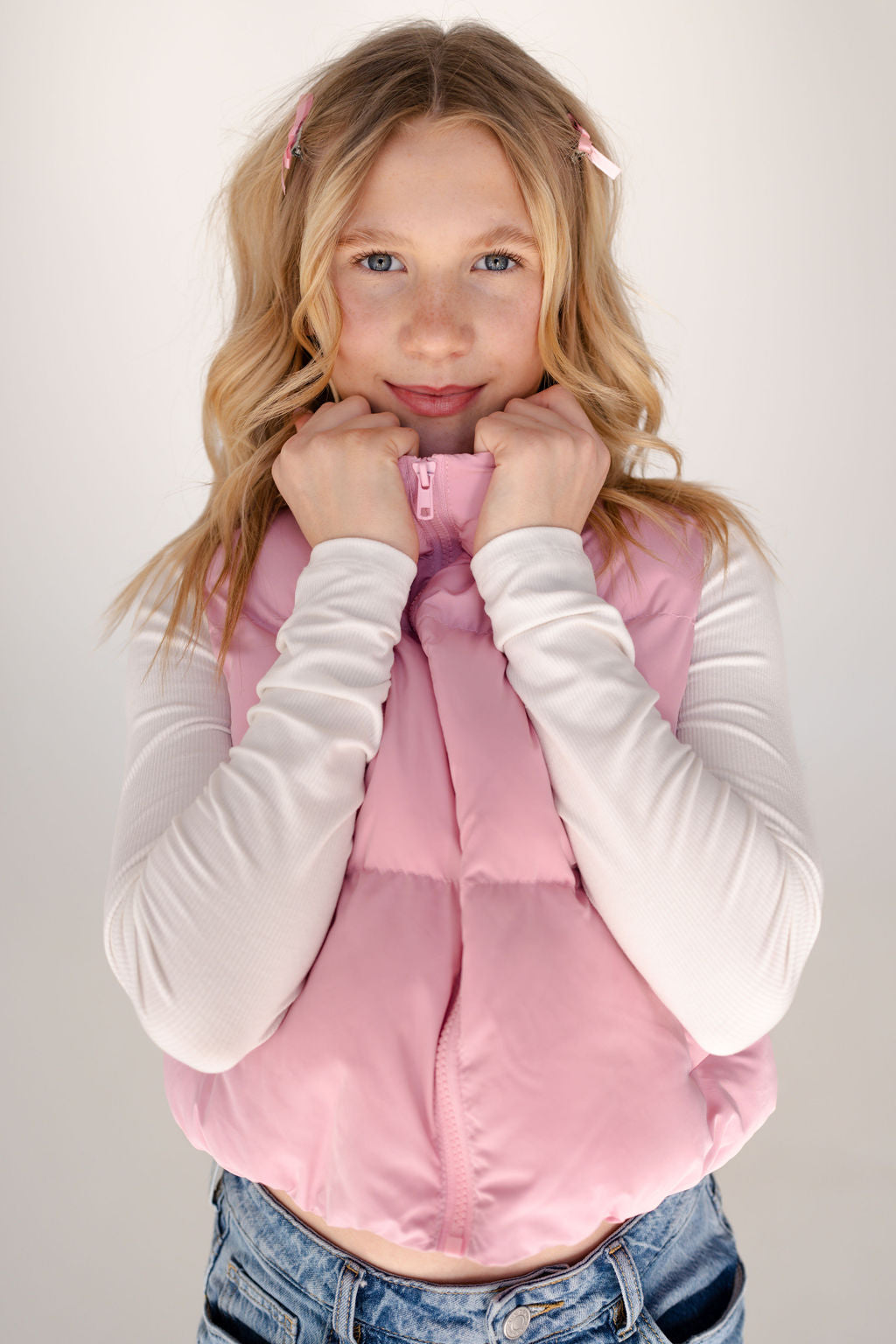 Evie Bow Puffer Vest