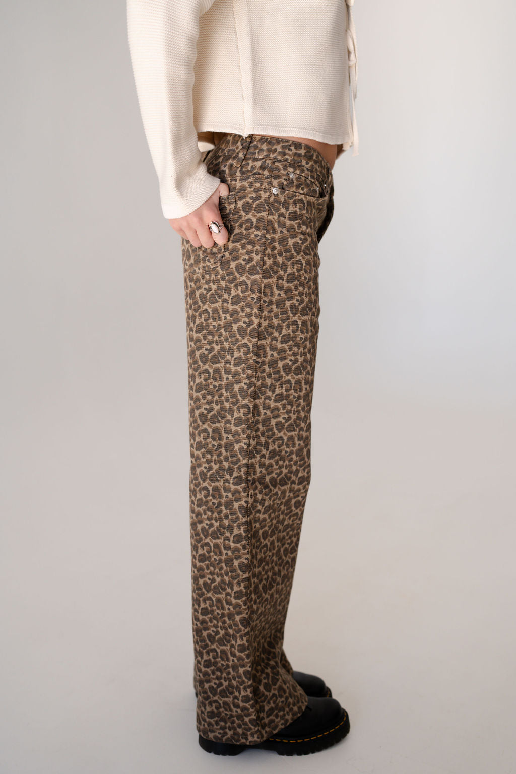 Sophie Wide Leg Leopard Jeans